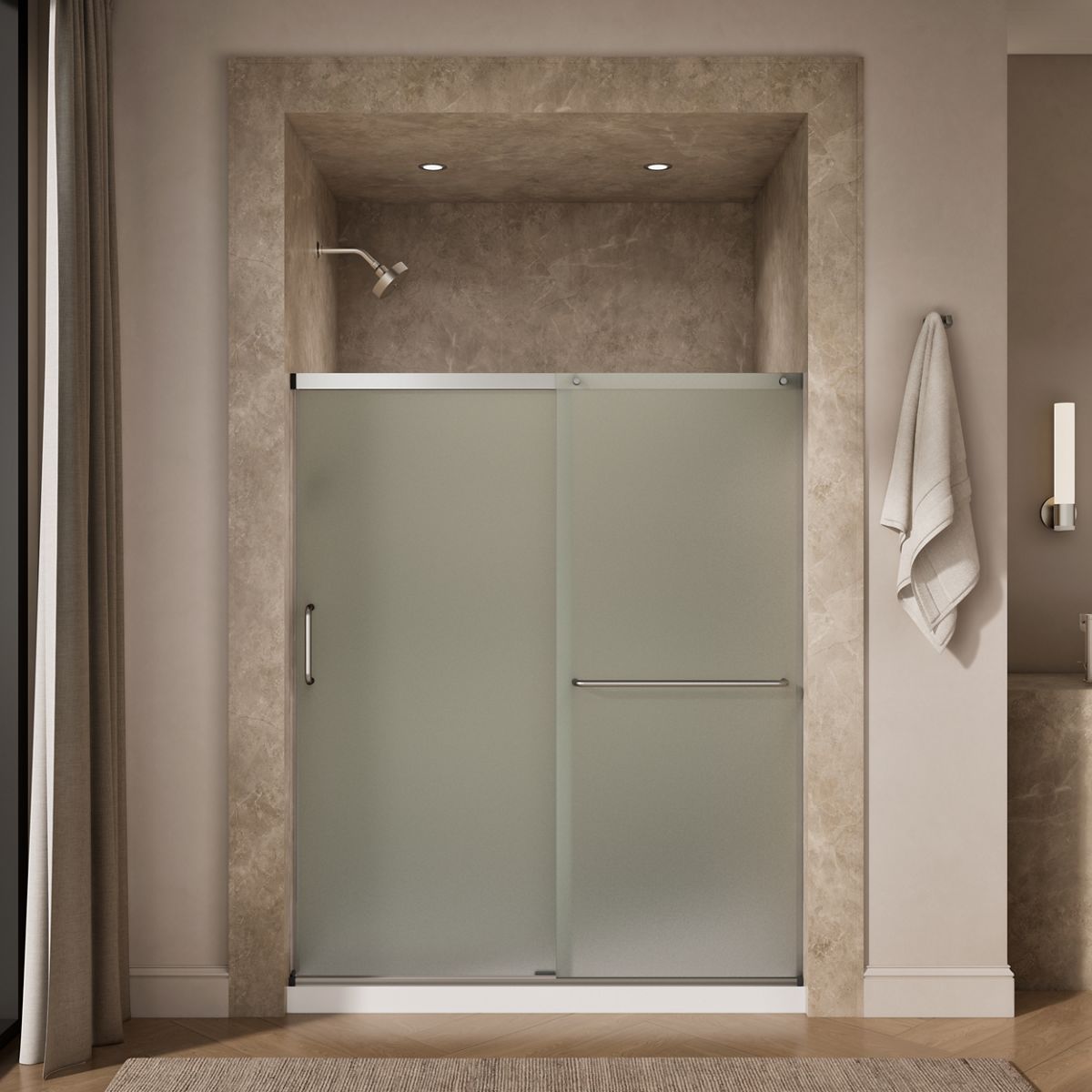 44114-elate-sliding-shower-door-70-1-2-h-x-56-1-4-59-5-8-w-with-1-4-thick-frosted-glass-9.jpg Elate® Sliding shower door, 70-1/2" H x 56-1/4 - 59-5/8" W, with 1/4" thick Frosted glass