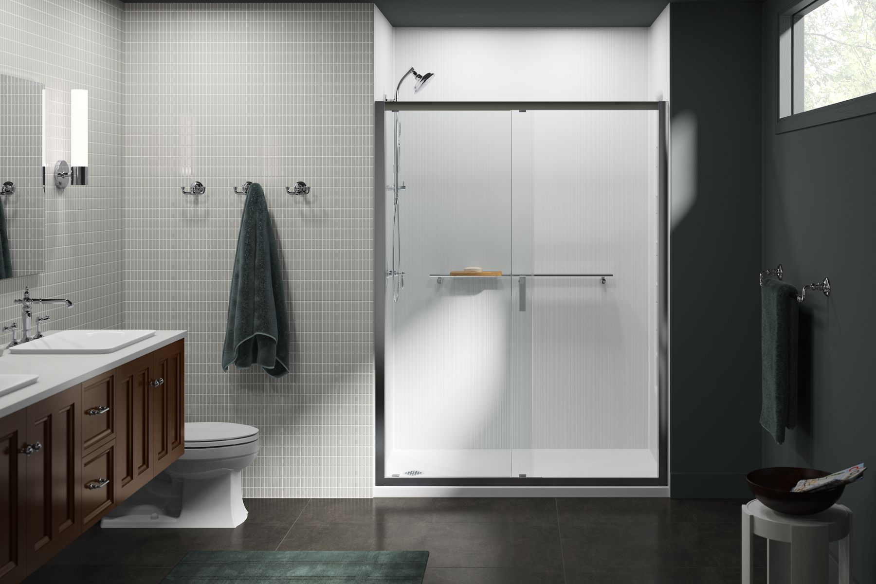 44154-aerie-sliding-shower-door-75-h-x-57-1-16-59-7-16-w-with-5-16-thick-crystal-clear-glass-4.jpg Aerie® Sliding shower door, 75" H x 57-1/16 - 59-7/16" W, with 5/16" thick Crystal Clear glass
