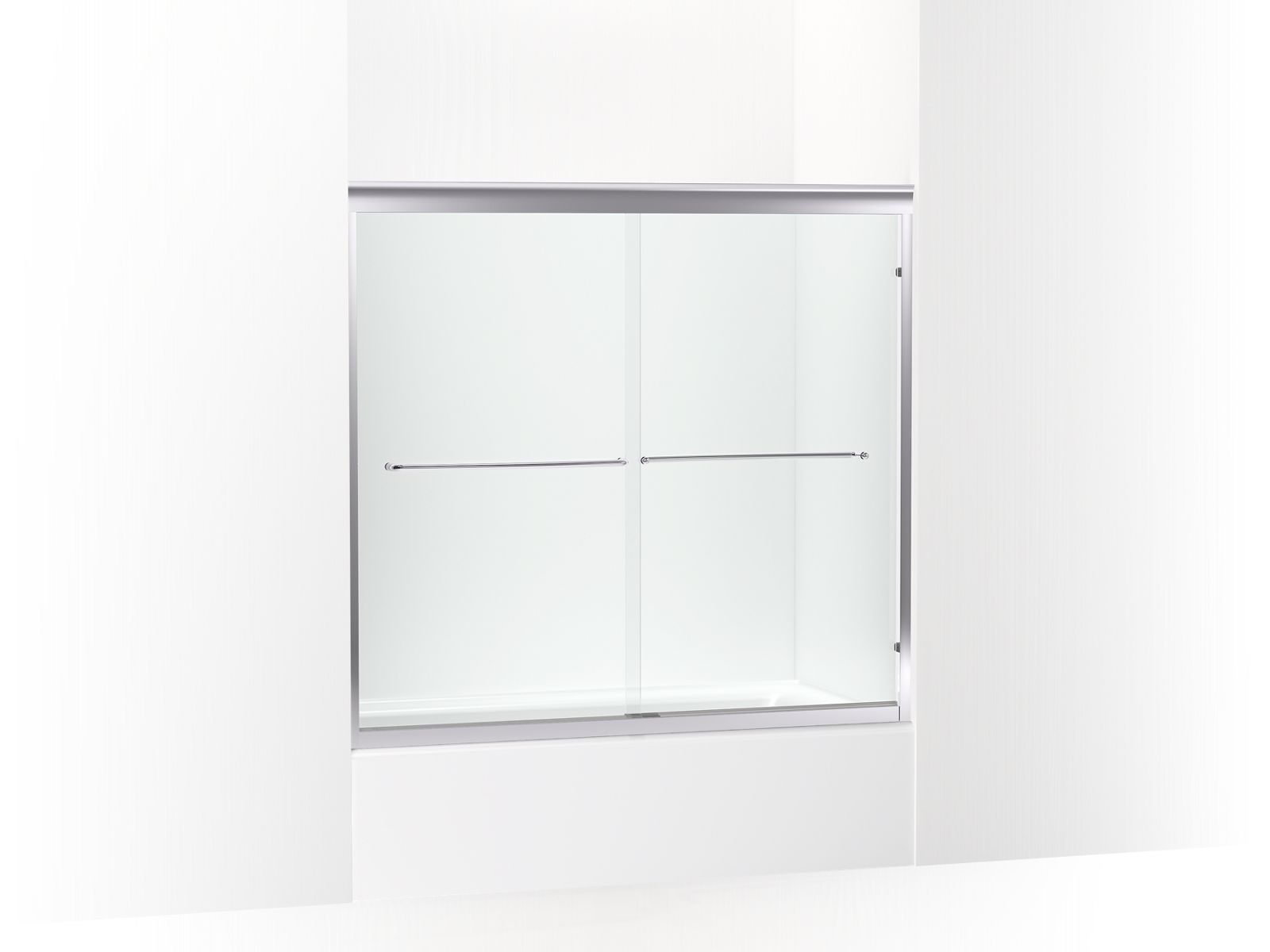 44159-fluence-54-5-8-59-5-8-w-x-55-1-2-h-sliding-bath-door-with-1-4-thick-crystal-clear-glass-1.jpg Fluence® 54-5/8 - 59-5/8" W x 55-1/2" H sliding bath door with 1/4" thick Crystal Clear glass