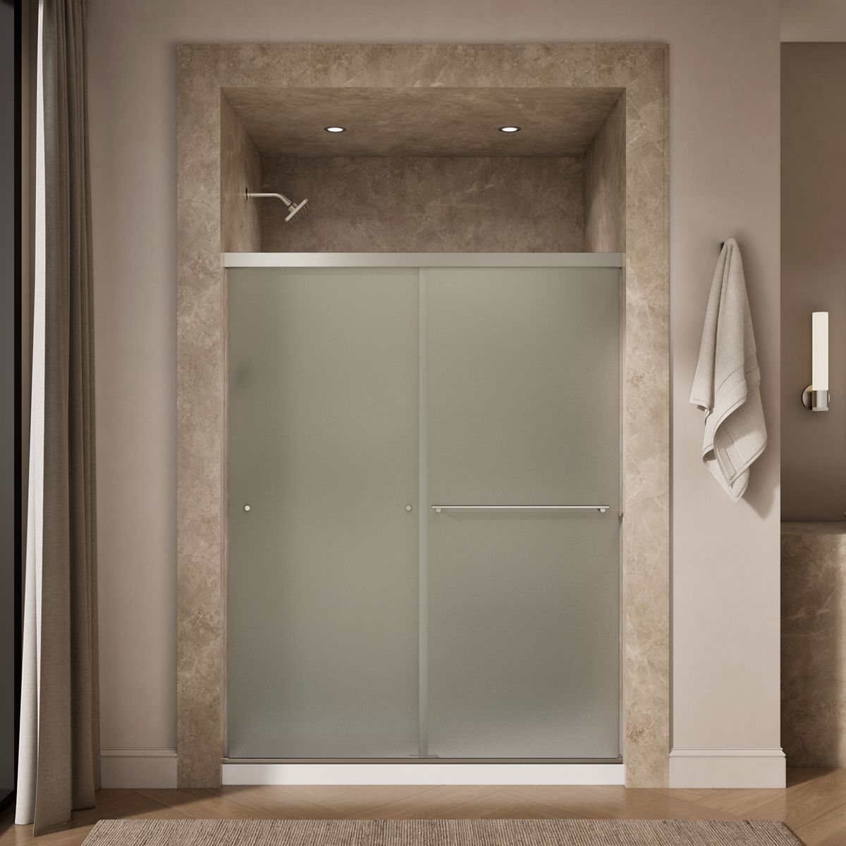 44167-revel-sliding-shower-door-76-h-x-56-5-8-59-5-8-w-with-5-16-thick-frosted-glass-25.jpg Revel® Sliding shower door, 76" H x 56-5/8 - 59-5/8" W, with 5/16" thick Frosted glass