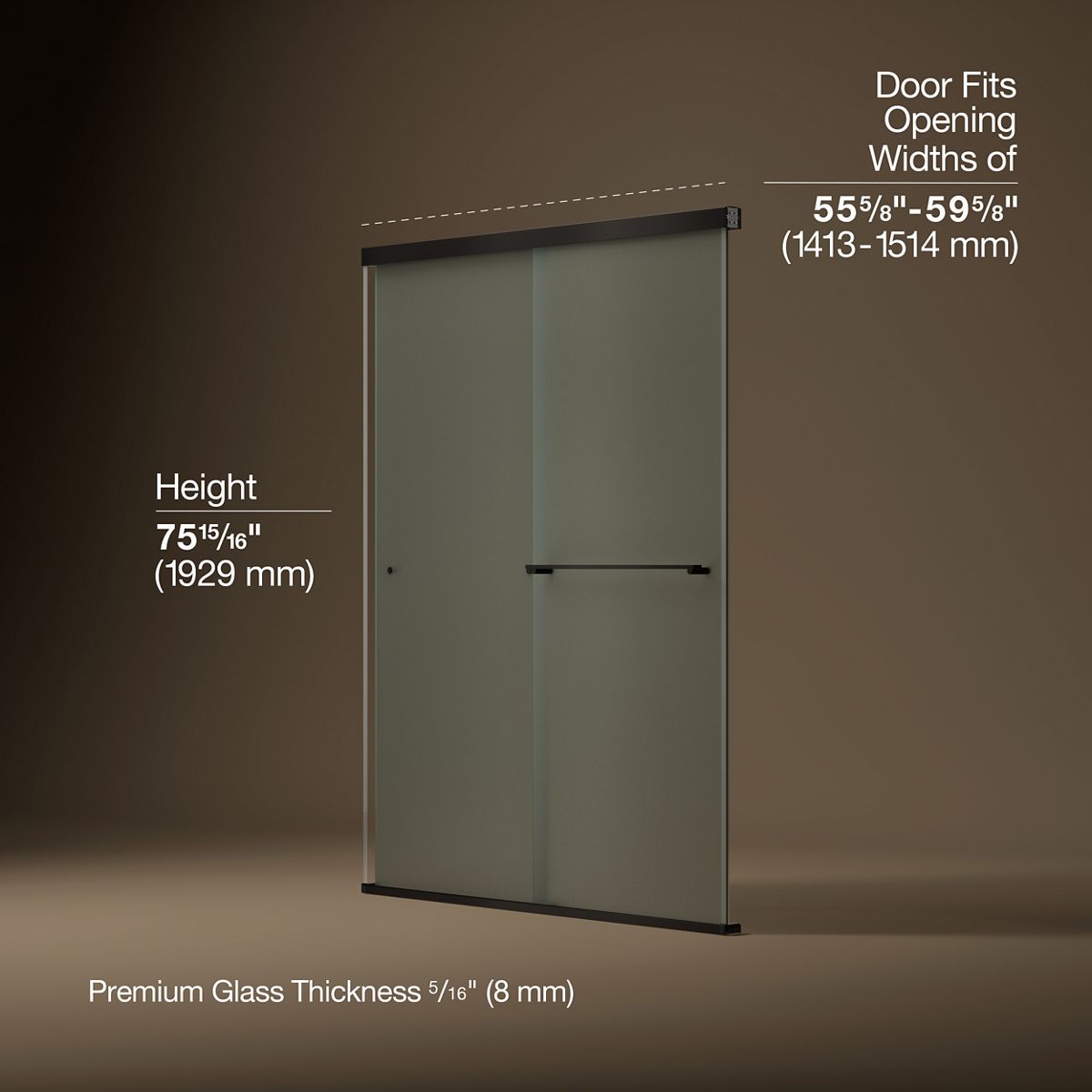 44167-revel-sliding-shower-door-76-h-x-56-5-8-59-5-8-w-with-5-16-thick-frosted-glass-27.jpg Revel® Sliding shower door, 76" H x 56-5/8 - 59-5/8" W, with 5/16" thick Frosted glass