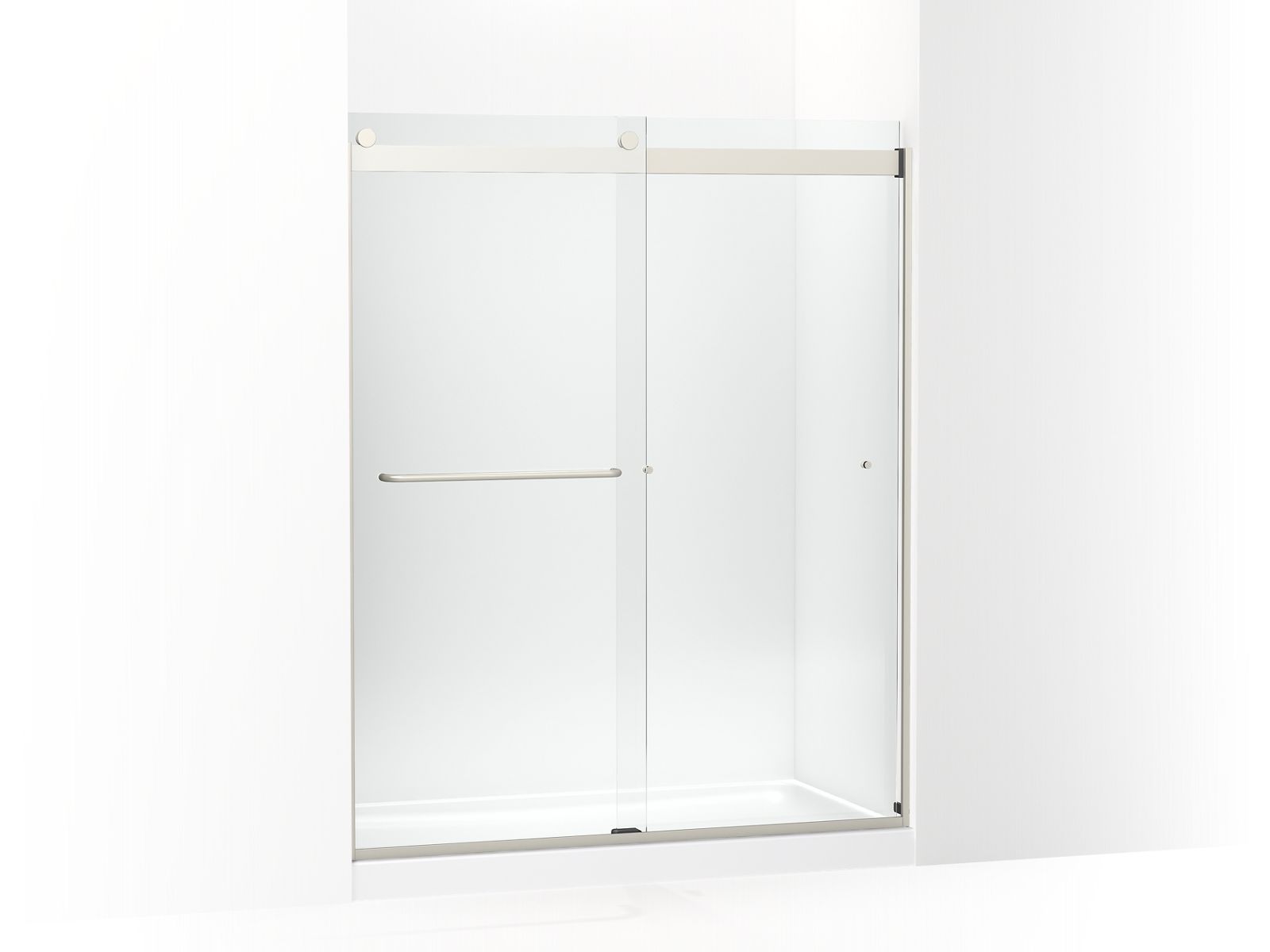44178-levity-sliding-shower-door-74-h-x-56-5-8-59-5-8-w-with-5-16-thick-crystal-clear-glass-4.jpg Levity® Sliding shower door, 74" H x 56-5/8 - 59-5/8" W, with 5/16" thick Crystal Clear glass