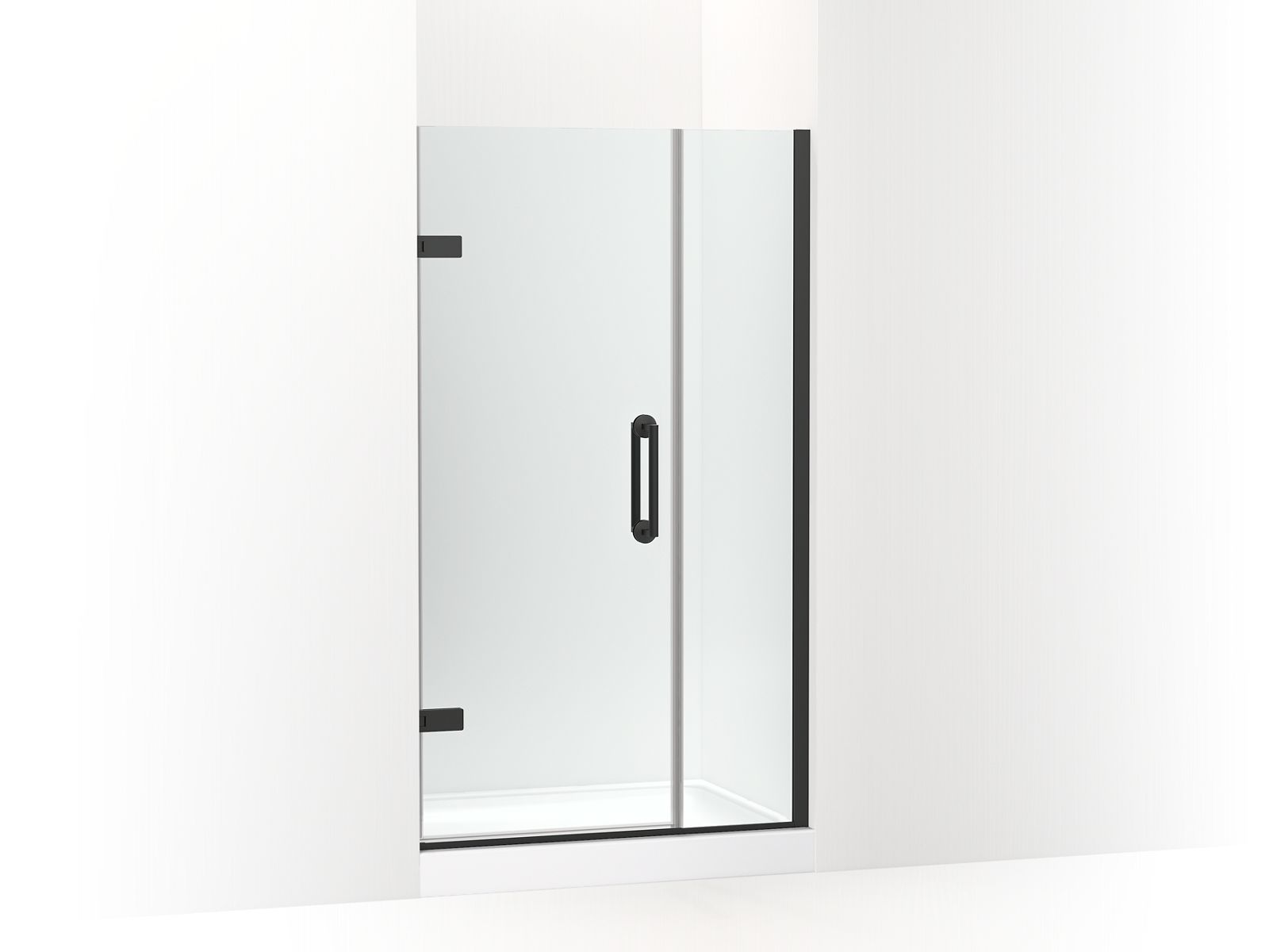 Componentsâ„¢ Frameless pivot shower door, 71-9/16" H x 39-5/8 - 40-3/8" W, with 3/8" thick Crystal Clear glass