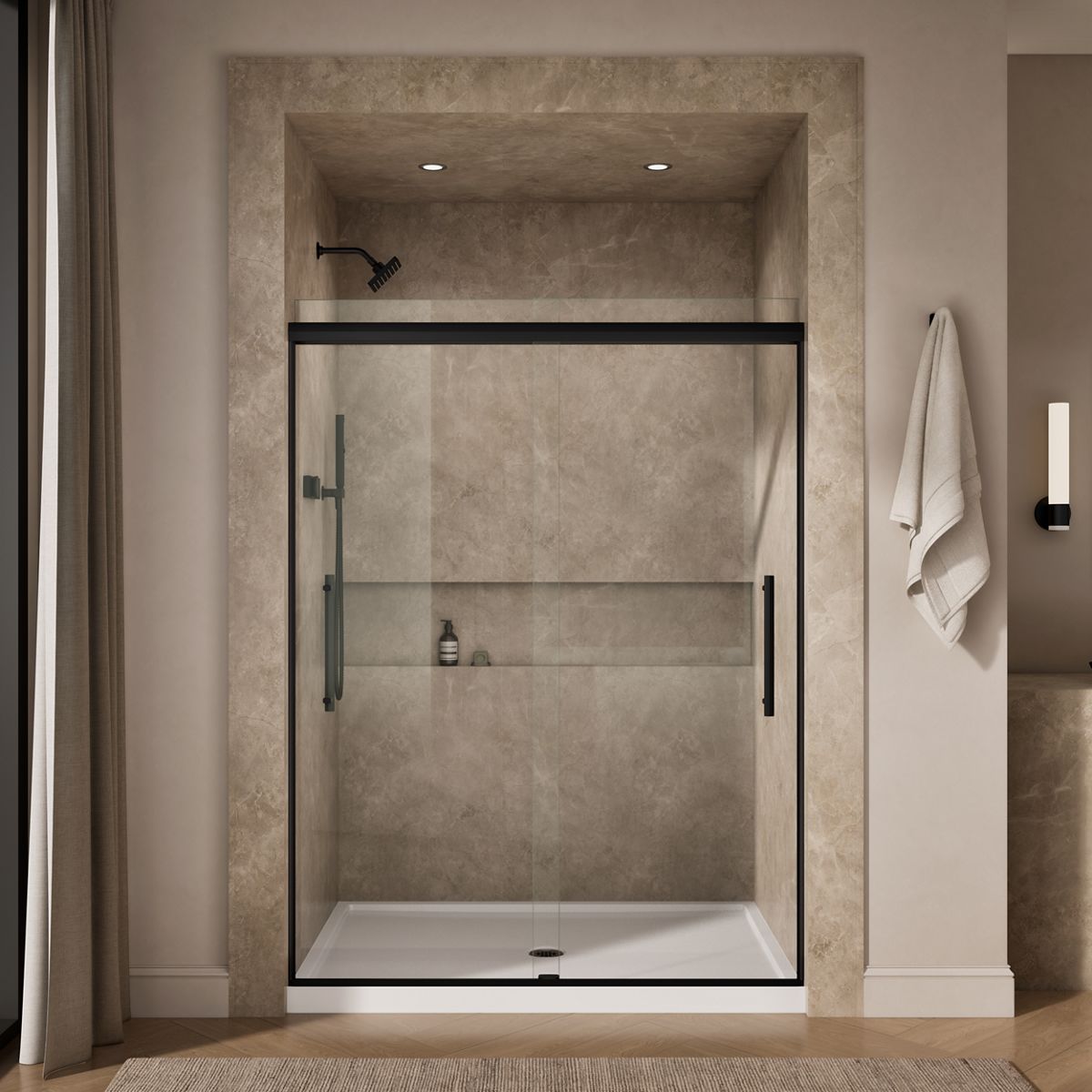 44217-pleat-79-1-16-h-sliding-shower-door-with-5-16-thick-glass-18.jpg Pleat® 79-1/16" H sliding shower door with 5/16"-thick glass