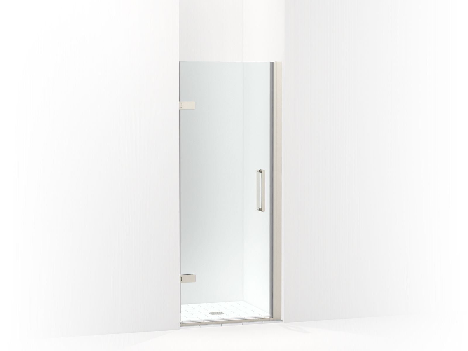 44256-composed-frameless-pivot-shower-door-71-5-8-h-x-27-5-8-28-3-8-w-with-3-8-thick-crystal-clear-glass-3.jpg Composed™ Frameless pivot shower door, 71-5/8" H x 27-5/8 - 28-3/8" W, with 3/8" thick Crystal Clear glass