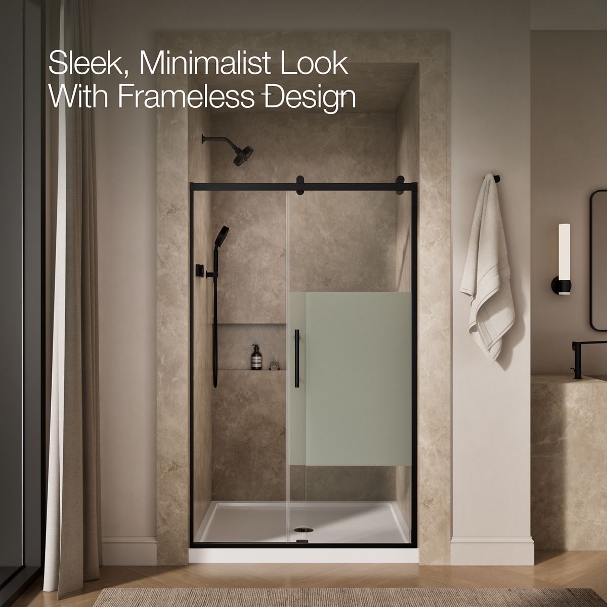 44379-rely-77-h-sliding-shower-door-with-3-8-thick-glass-24.jpg Rely® 77" H sliding shower door with 3/8"-thick glass