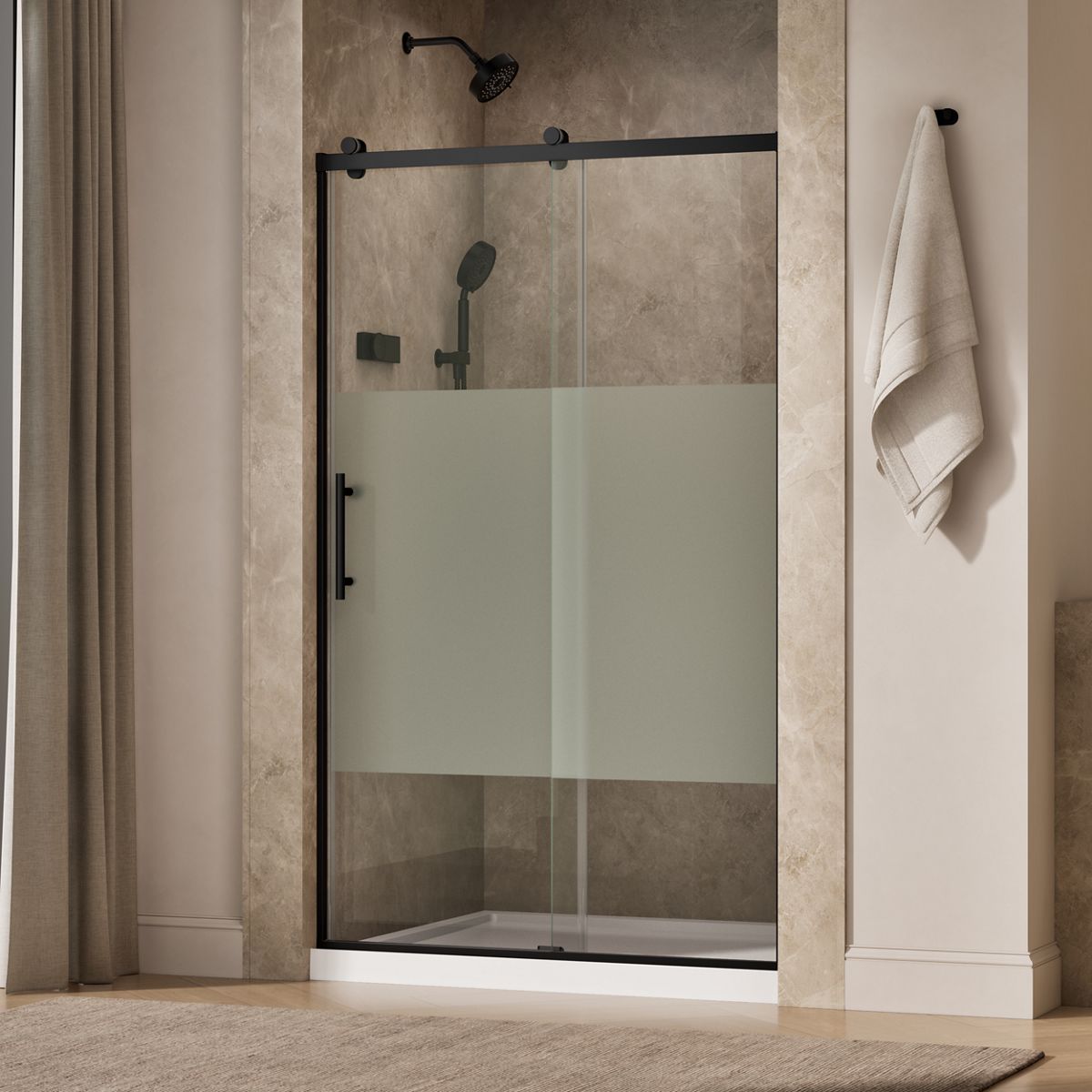 44379-rely-77-h-sliding-shower-door-with-3-8-thick-glass-8.jpg Rely® 77" H sliding shower door with 3/8"-thick glass