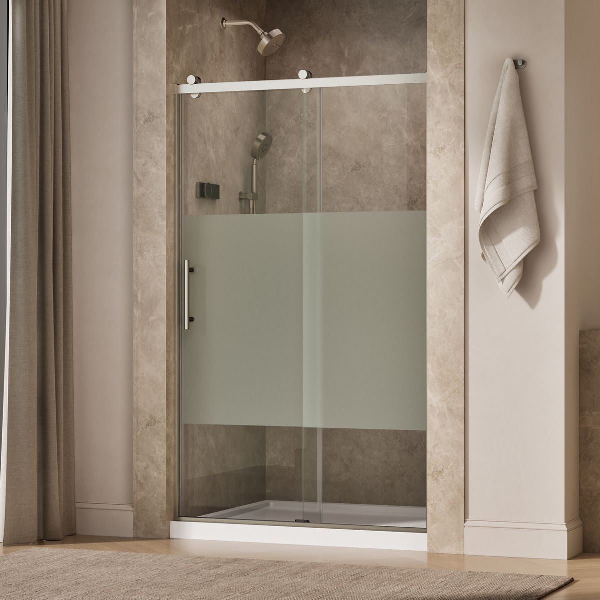 44379-rely-77-h-sliding-shower-door-with-3-8-thick-glass-9.jpg Rely® 77" H sliding shower door with 3/8"-thick glass