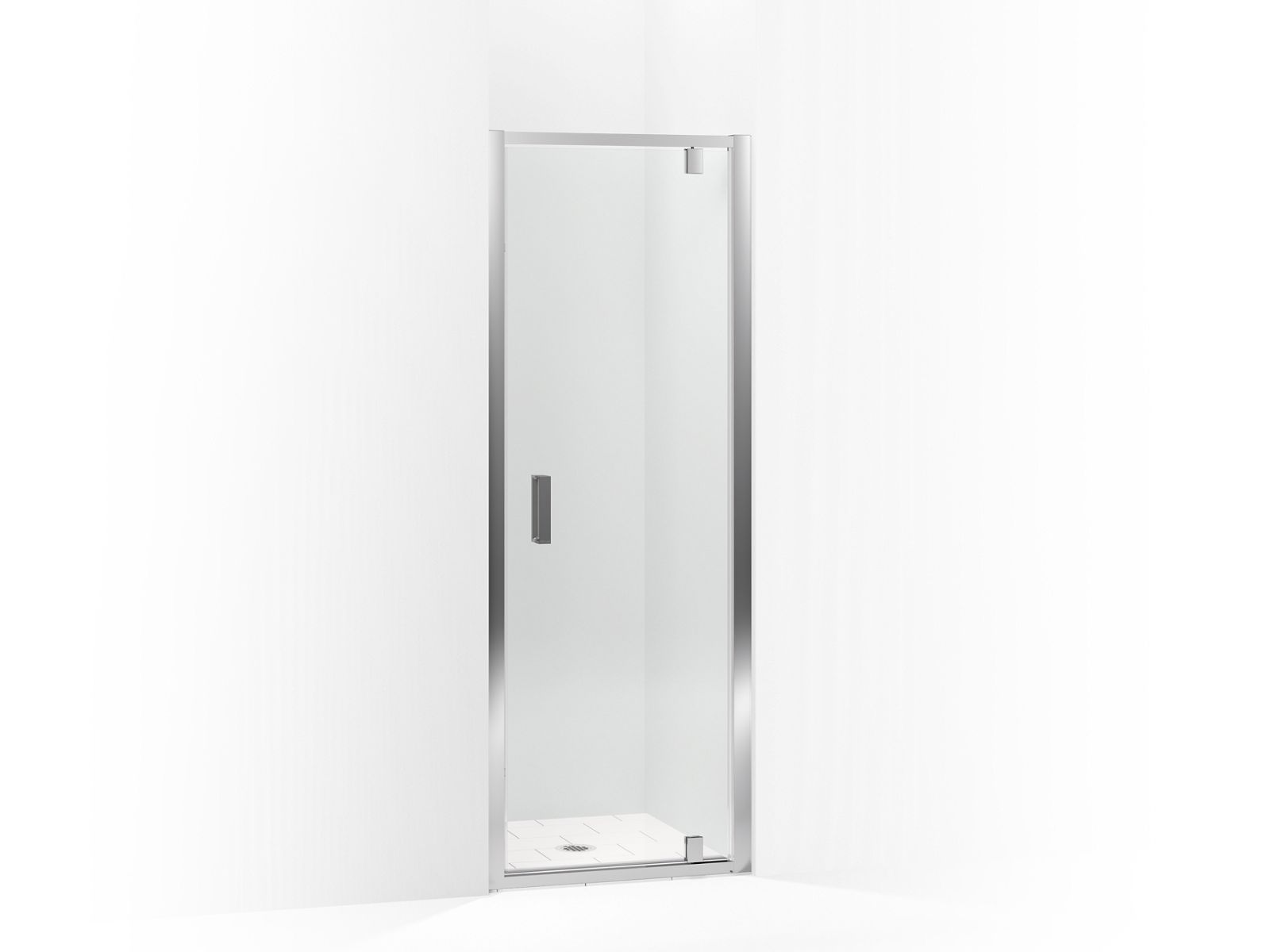 Aerie® Pivot shower door, 75" H x 27-15/16 - 30-5/16" W, with 5/16" thick Crystal Clear glass
