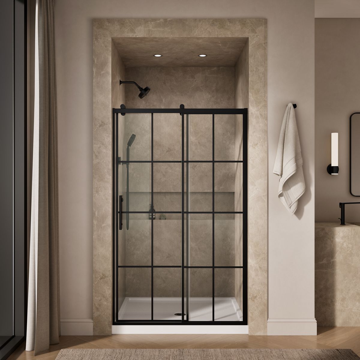 44476-rely-77-h-sliding-shower-door-with-3-8-thick-glass-11.jpg Rely® 77" H sliding shower door with 3/8"-thick glass