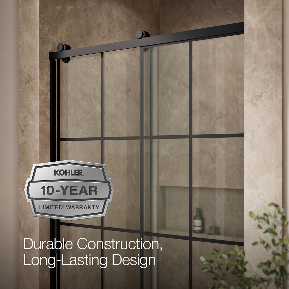 44476-rely-77-h-sliding-shower-door-with-3-8-thick-glass-5.jpg Rely® 77" H sliding shower door with 3/8"-thick glass