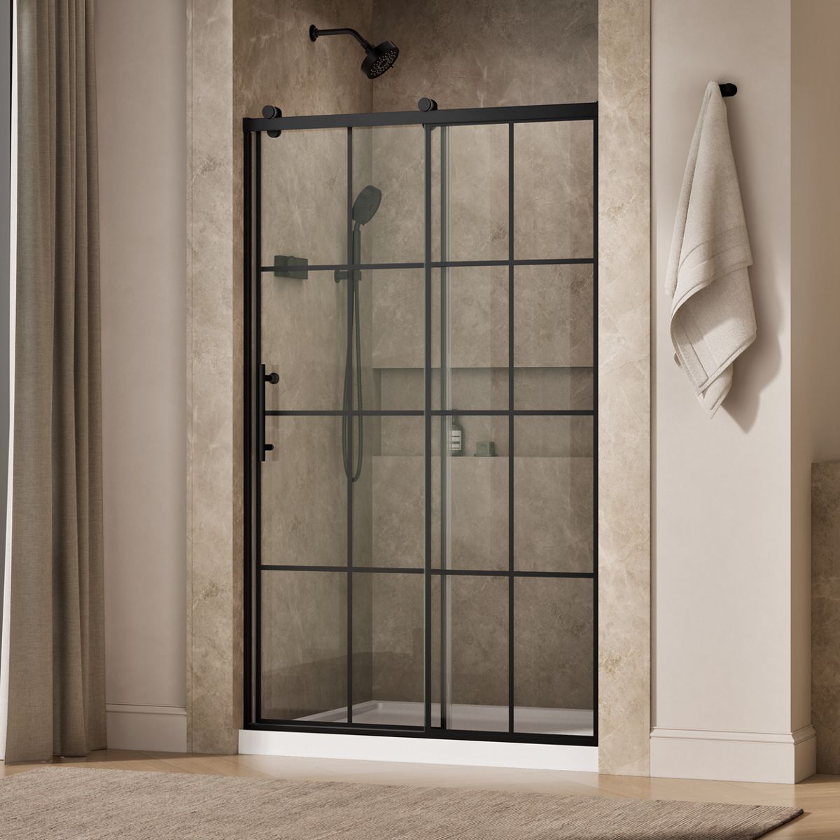 44476-rely-77-h-sliding-shower-door-with-3-8-thick-glass-7.jpg Rely® 77" H sliding shower door with 3/8"-thick glass