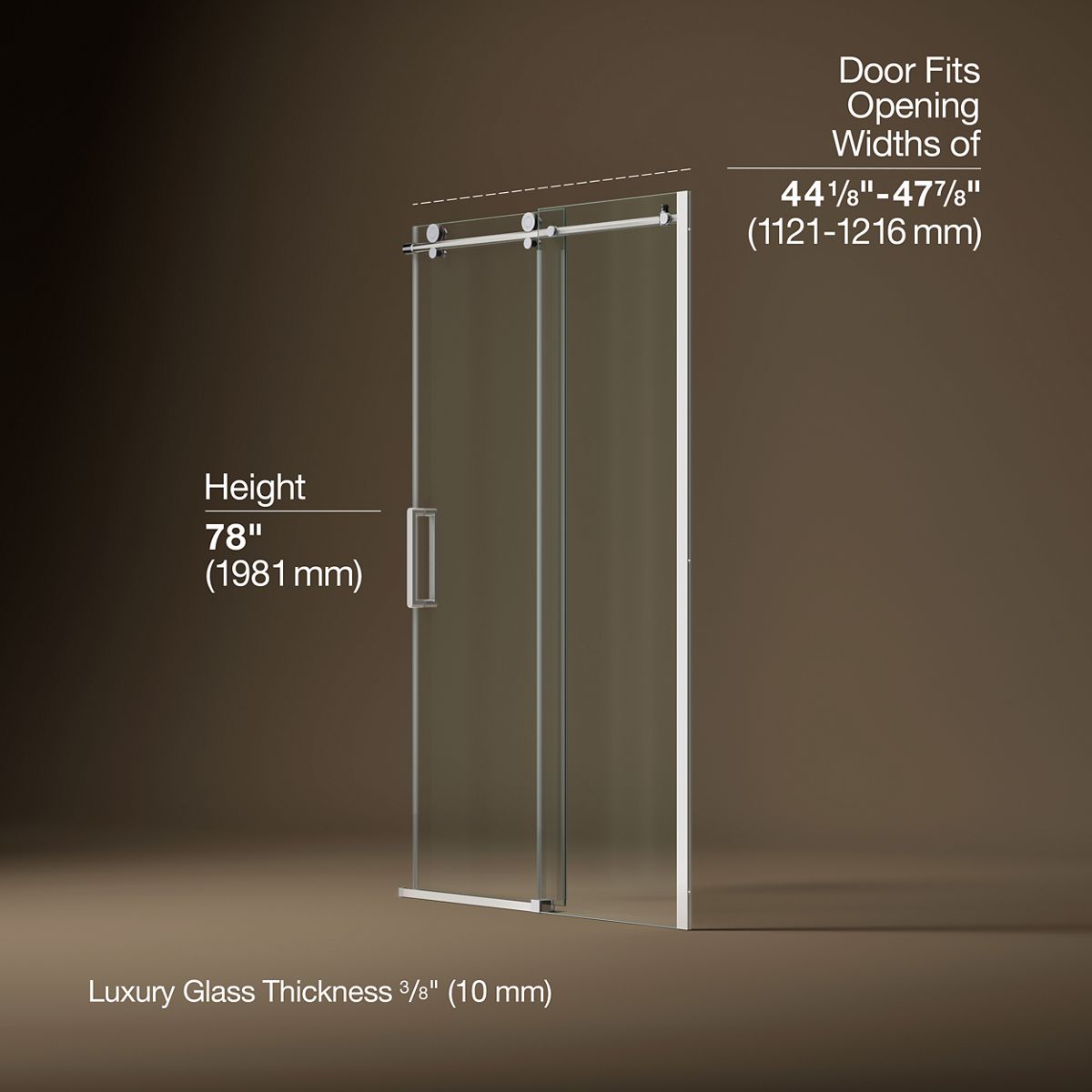 44502-composed-sliding-shower-door-78-h-x-44-1-8-47-7-8-w-with-3-8-thick-crystal-clear-glass-17.jpg Composed™ Sliding shower door, 78" H x 44-1/8 - 47-7/8" W, with 3/8" thick Crystal Clear glass