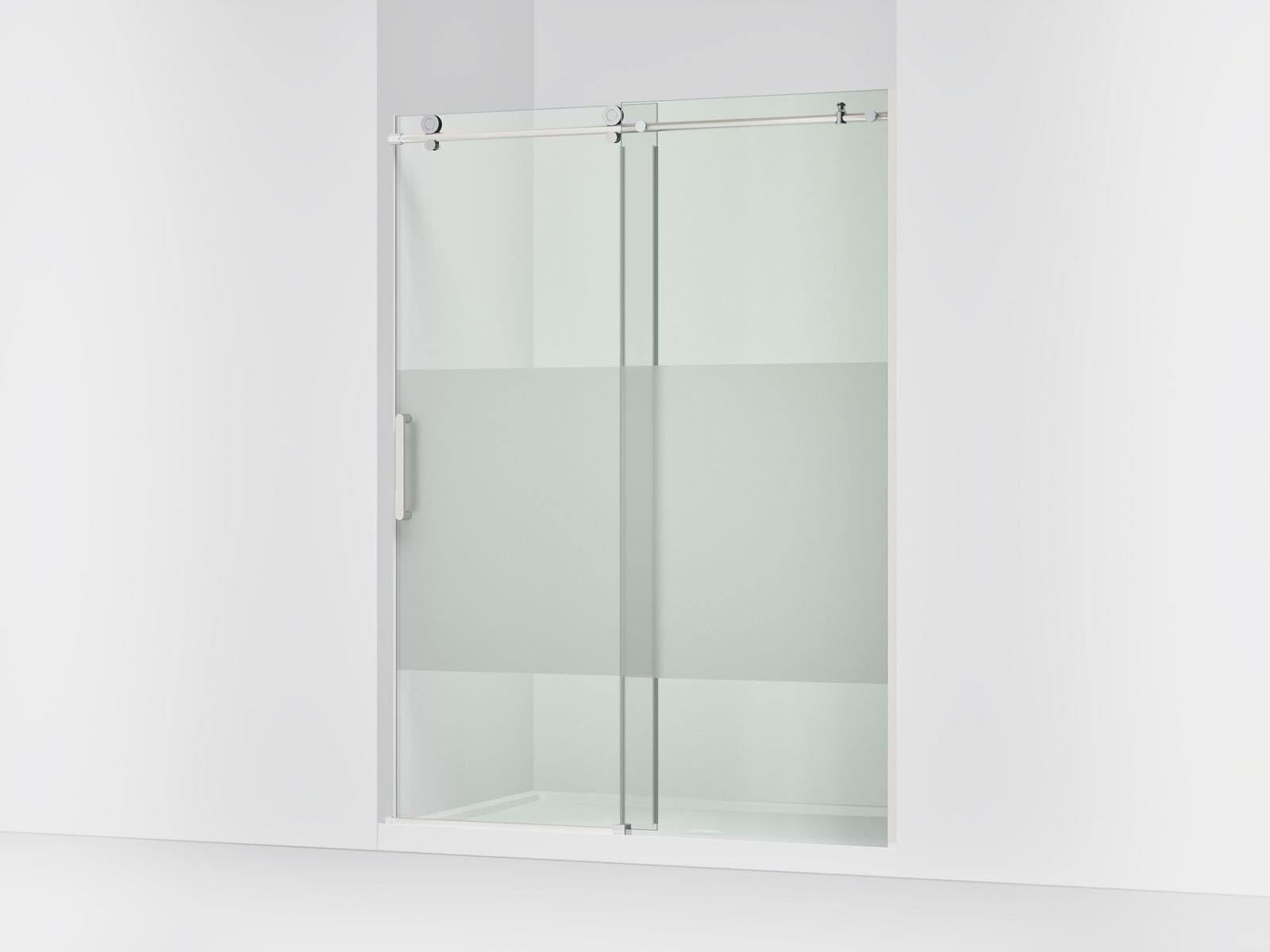 Composed™ 78" sliding shower door with 3/8"-thick glass