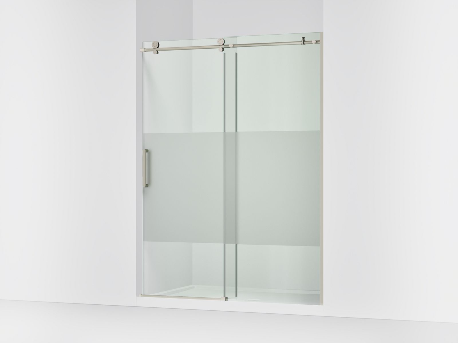 Composed™ 78" sliding shower door with 3/8"-thick glass