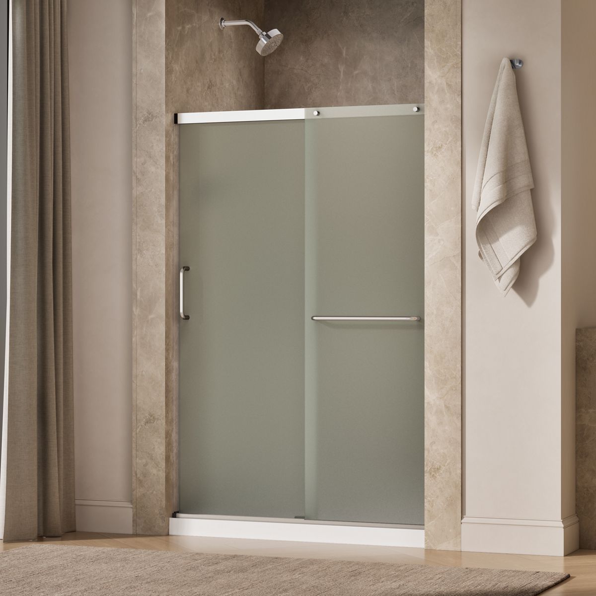 44545-elate-sliding-shower-door-70-1-2-h-x-50-1-4-53-5-8-w-with-1-4-thick-frosted-glass-14.jpg Elate® Sliding shower door, 70-1/2" H x 50-1/4 - 53-5/8" W, with 1/4" thick Frosted glass