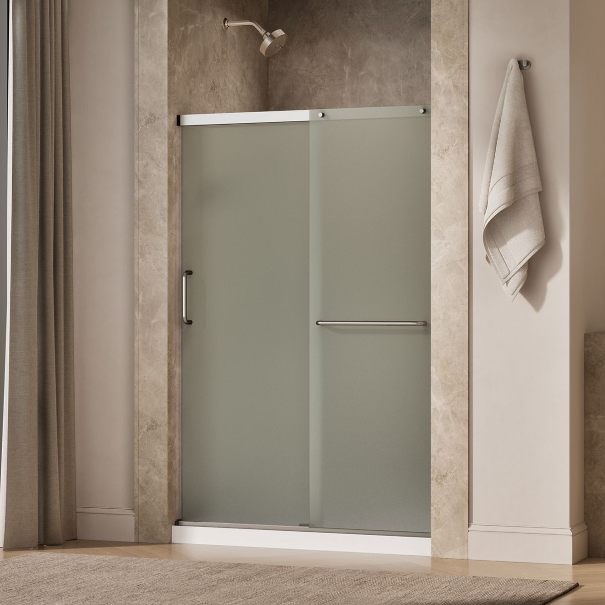 44545-elate-sliding-shower-door-70-1-2-h-x-50-1-4-53-5-8-w-with-1-4-thick-frosted-glass-15.jpg Elate® Sliding shower door, 70-1/2" H x 50-1/4 - 53-5/8" W, with 1/4" thick Frosted glass