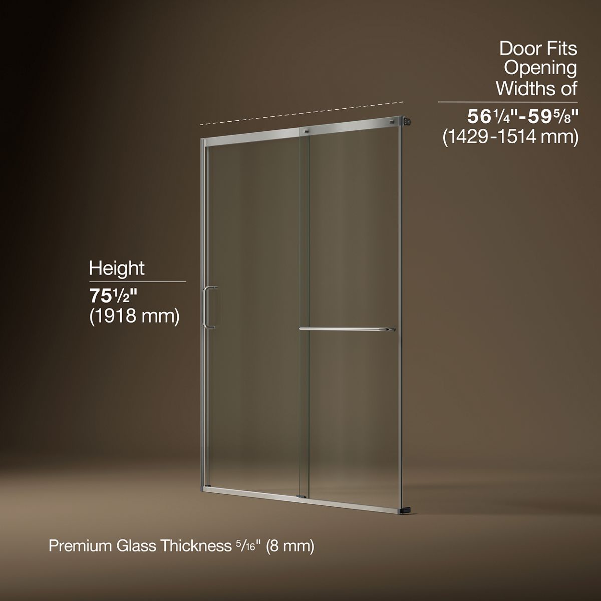 44584-elate-tall-75-1-2-h-sliding-shower-door-with-5-16-thick-glass-12.jpg Elate® Tall 75-1/2" H sliding shower door with 5/16"-thick glass