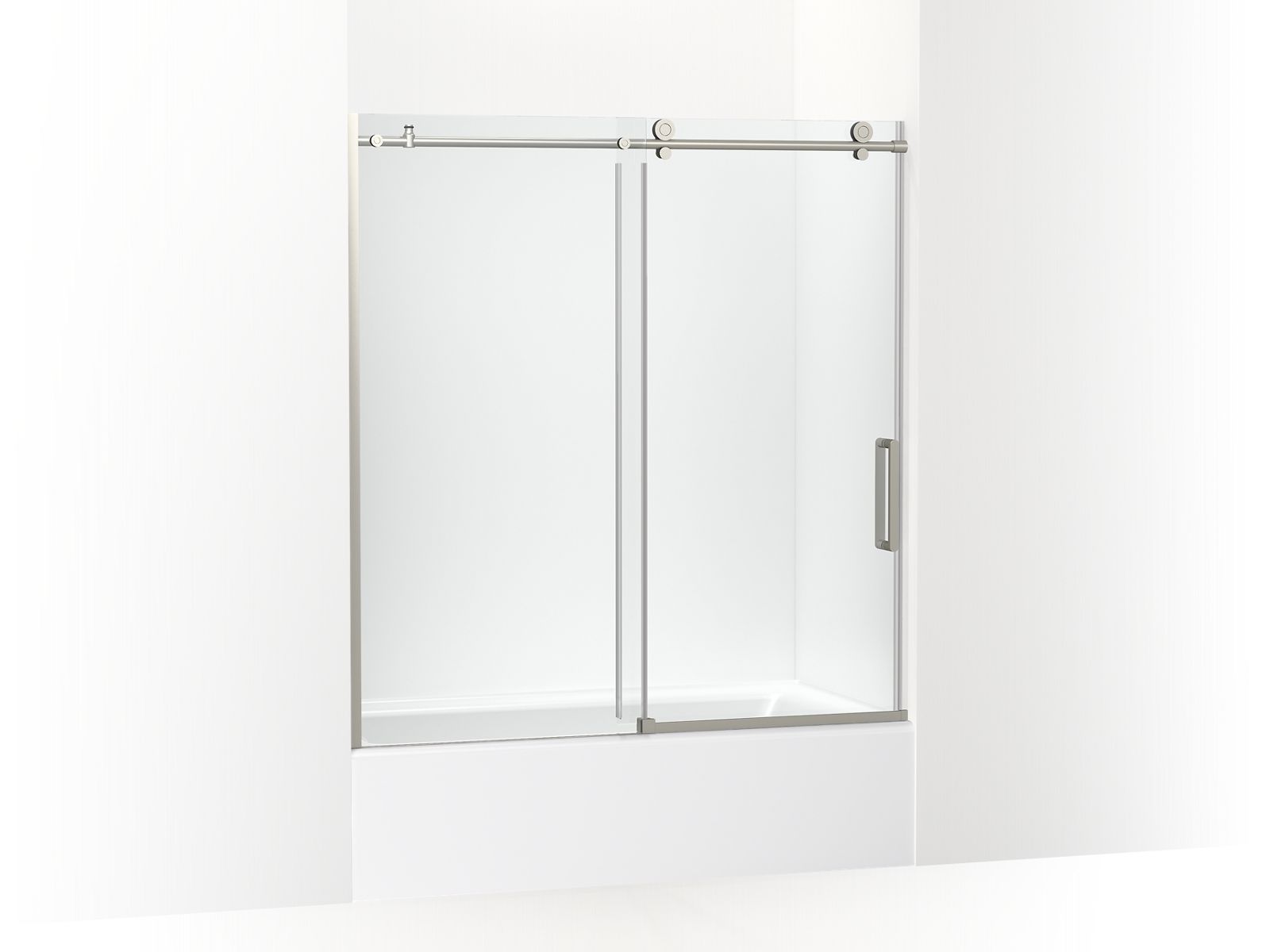 Composedâ„¢ 62" H sliding bath door with 3/8"-thick glass