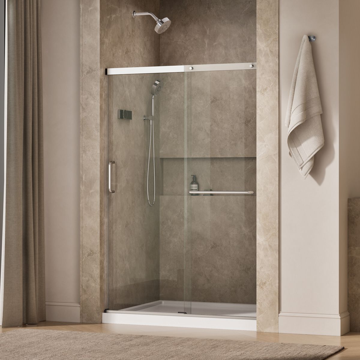 44652-elate-sliding-shower-door-70-1-2-h-x-50-1-4-53-5-8-w-with-1-4-thick-crystal-clear-glass-11.jpg Elate® Sliding shower door, 70-1/2" H x 50-1/4 - 53-5/8" W, with 1/4" thick Crystal Clear glass