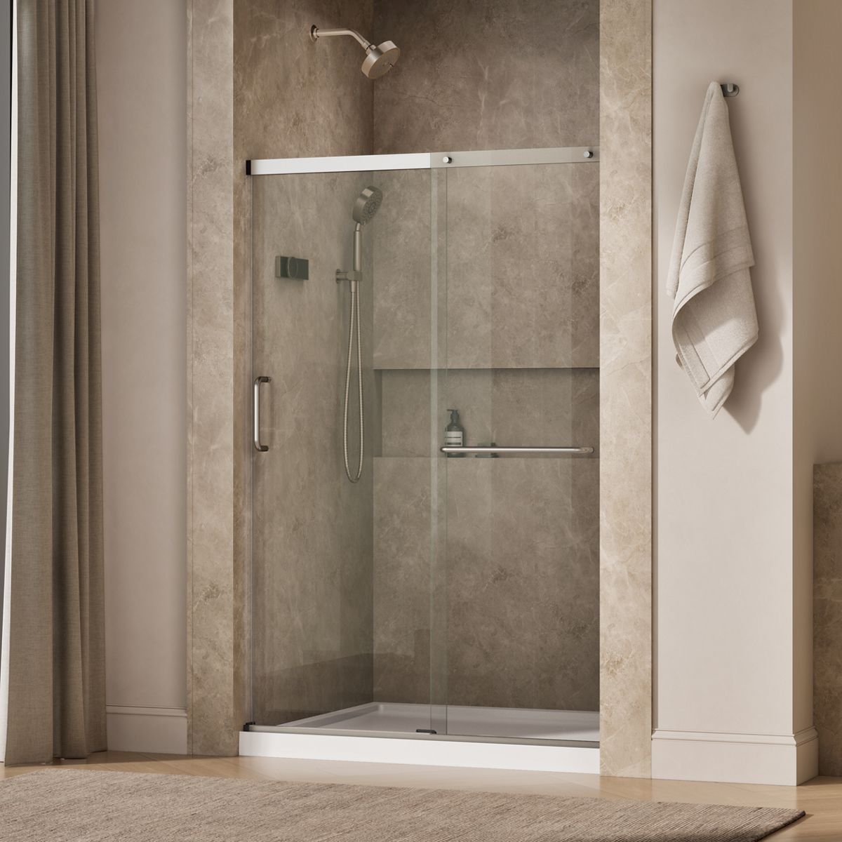 44652-elate-sliding-shower-door-70-1-2-h-x-50-1-4-53-5-8-w-with-1-4-thick-crystal-clear-glass-12.jpg Elate® Sliding shower door, 70-1/2" H x 50-1/4 - 53-5/8" W, with 1/4" thick Crystal Clear glass