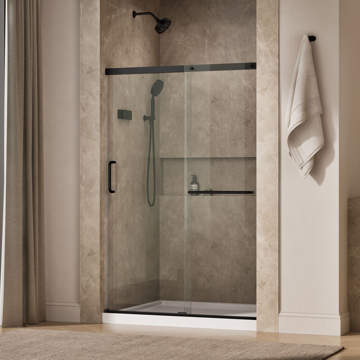 44652-elate-sliding-shower-door-70-1-2-h-x-50-1-4-53-5-8-w-with-1-4-thick-crystal-clear-glass-13.jpg Elate® Sliding shower door, 70-1/2" H x 50-1/4 - 53-5/8" W, with 1/4" thick Crystal Clear glass