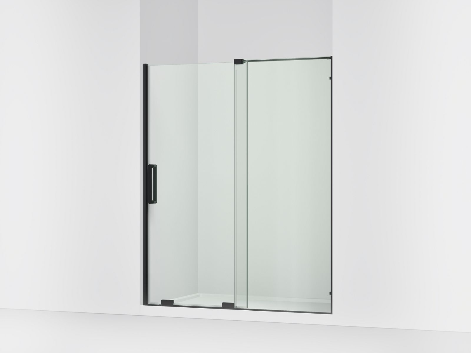 Echelon® Sliding shower door, 71-3/4" H x 55-3/4 - 59-3/4" W, with 5/16" thick Crystal Clear glass