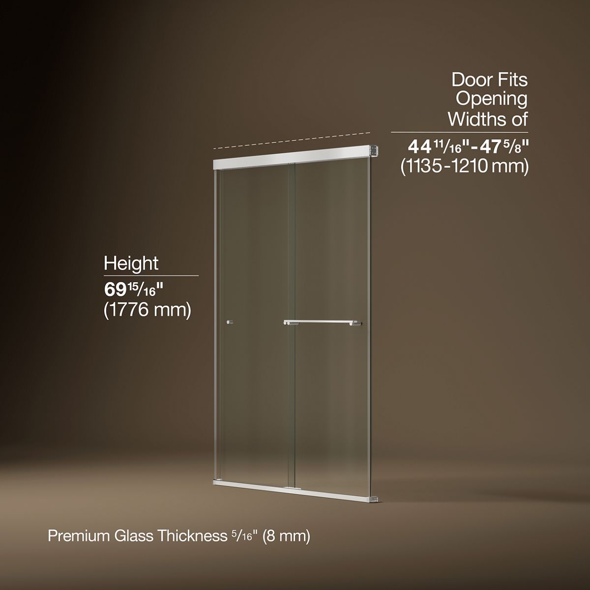 44693-revel-sliding-shower-door-70-h-x-44-5-8-47-5-8-w-with-5-16-thick-crystal-clear-glass-15.jpg Revel® Sliding shower door, 70" H x 44-5/8 - 47-5/8" W, with 5/16" thick Crystal Clear glass