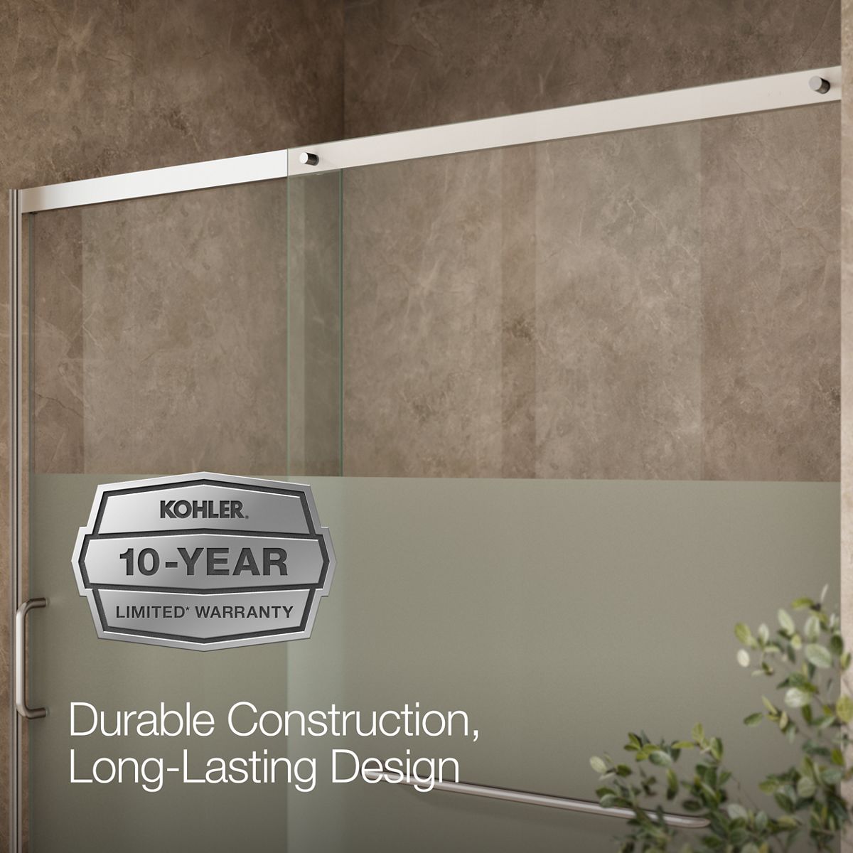 44845-elate-sliding-shower-door-75-1-2-h-x-68-1-4-71-5-8-w-with-heavy-5-16-thick-crystal-clear-glass-with-privacy-band-8.jpg Elate® Sliding shower door, 75-1/2" H x 68-1/4 - 71-5/8" W, with heavy 5/16" thick Crystal Clear glass with privacy band