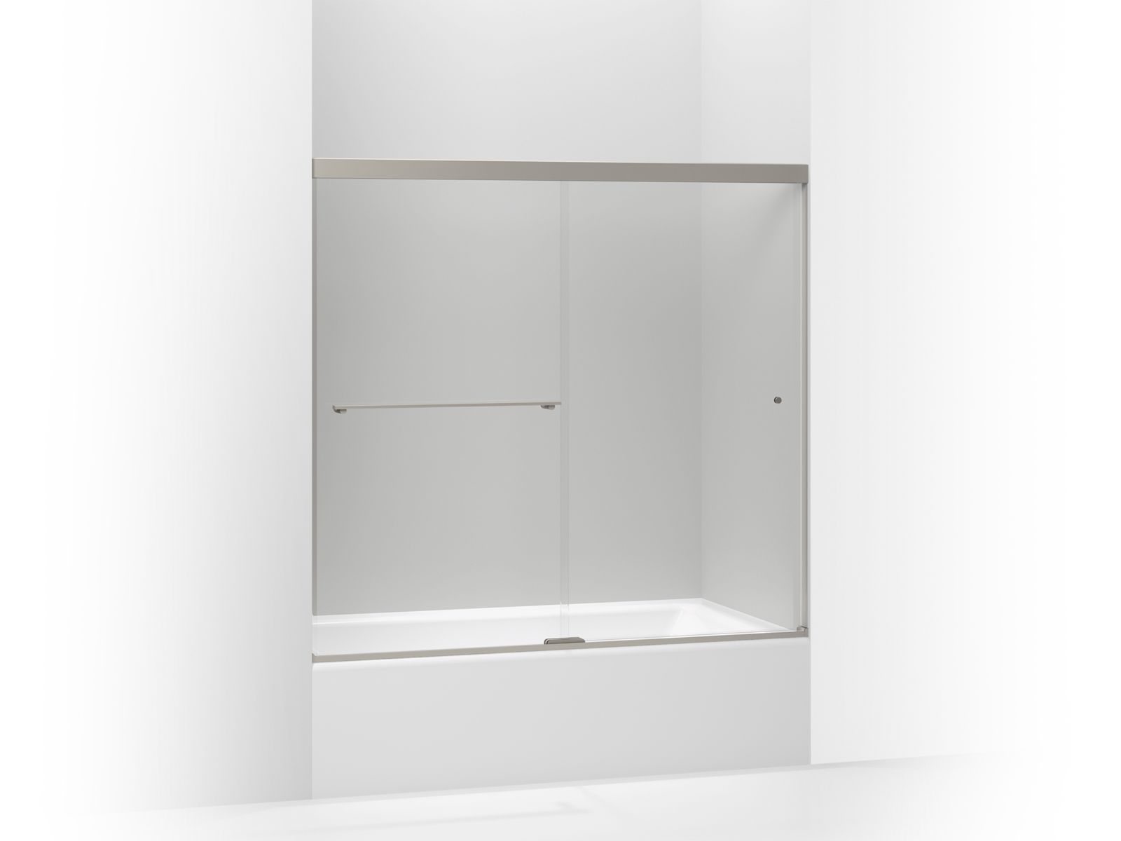 44850-revel-sliding-bath-door-55-1-2-h-x-56-5-8-59-5-8-w-with-1-4-thick-crystal-clear-glass-3.jpg Revel® Sliding bath door, 55-1/2" H x 56-5/8 - 59-5/8" W, with 1/4" thick Crystal Clear glass