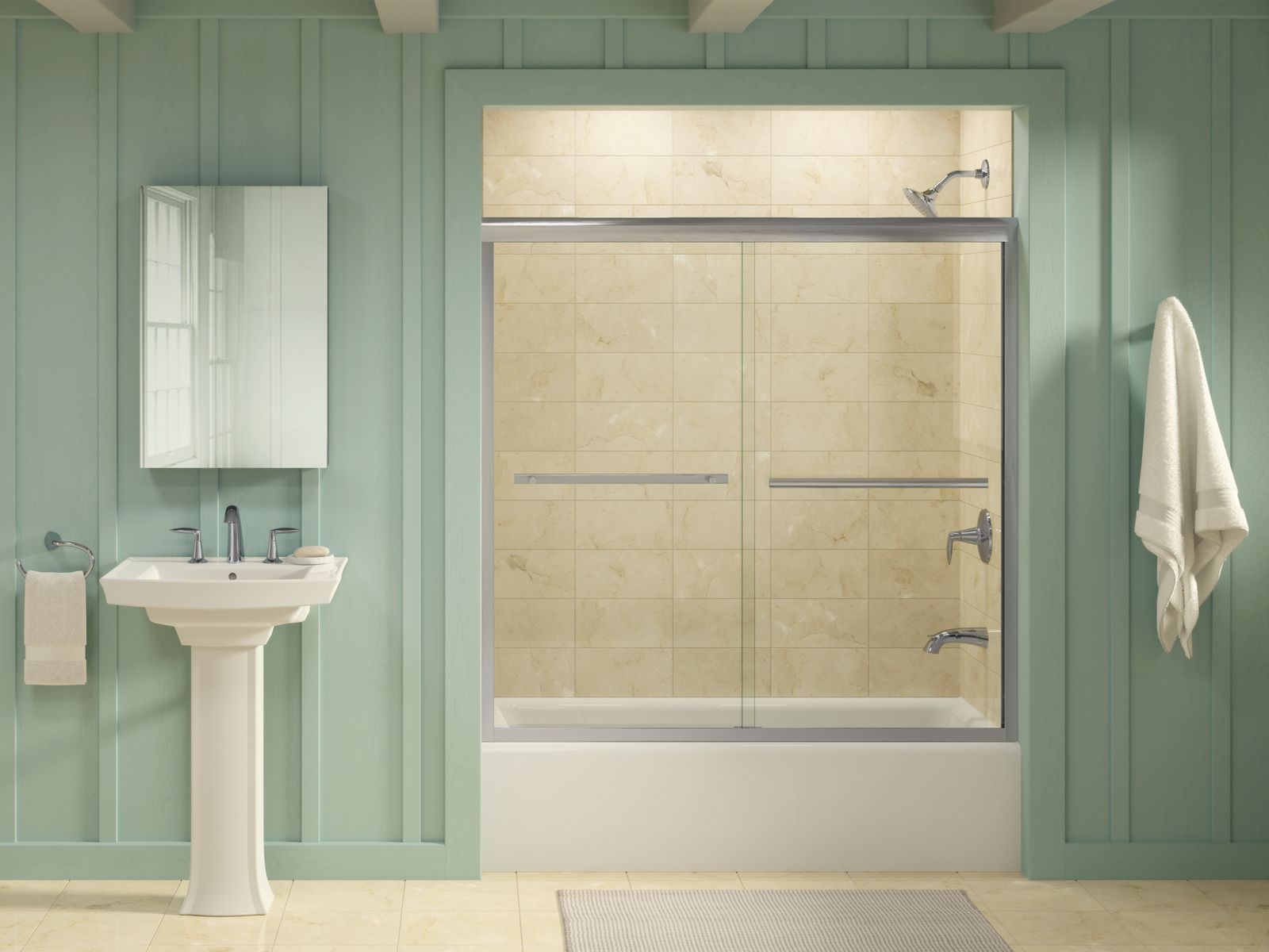 44854-gradient-sliding-bath-door-58-1-16-h-x-56-5-8-59-5-8-w-with-1-4-thick-crystal-clear-glass-4.jpg Gradient® Sliding bath door, 58-1/16" H x 56-5/8 - 59-5/8" W, with 1/4" thick Crystal Clear glass
