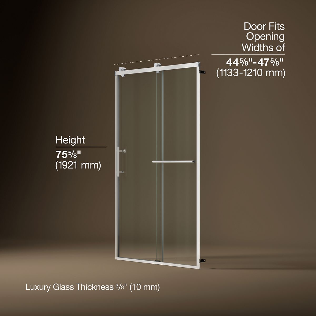 44946-rely-77-h-sliding-shower-door-with-3-8-thick-glass-10.jpg Rely® 77" H sliding shower door with 3/8"-thick glass