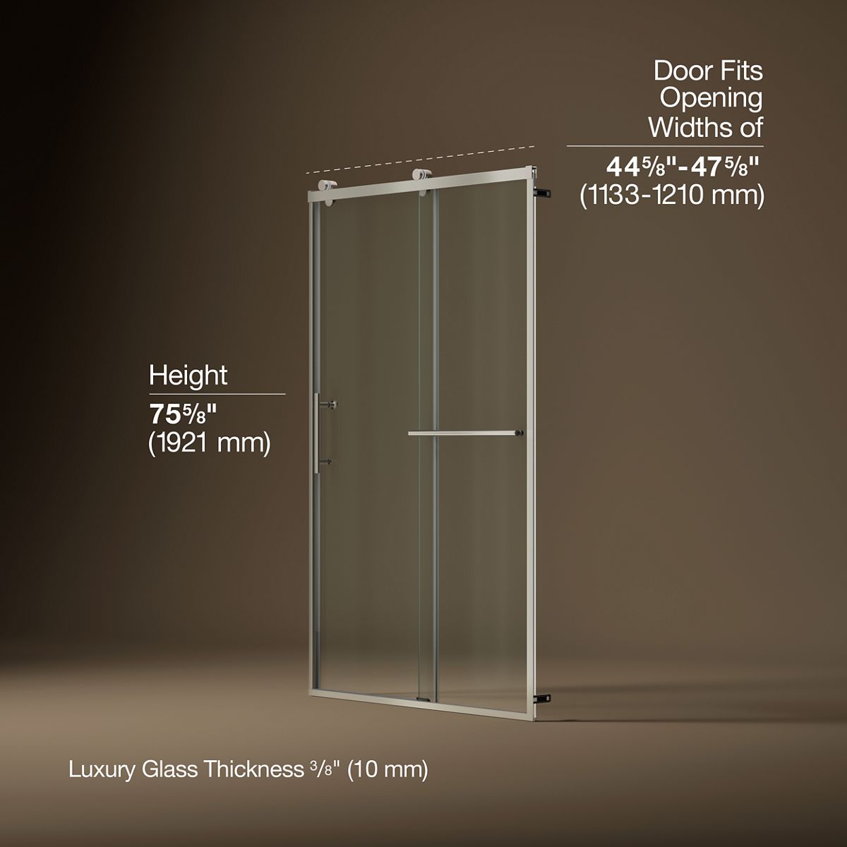 44946-rely-77-h-sliding-shower-door-with-3-8-thick-glass-13.jpg Rely® 77" H sliding shower door with 3/8"-thick glass