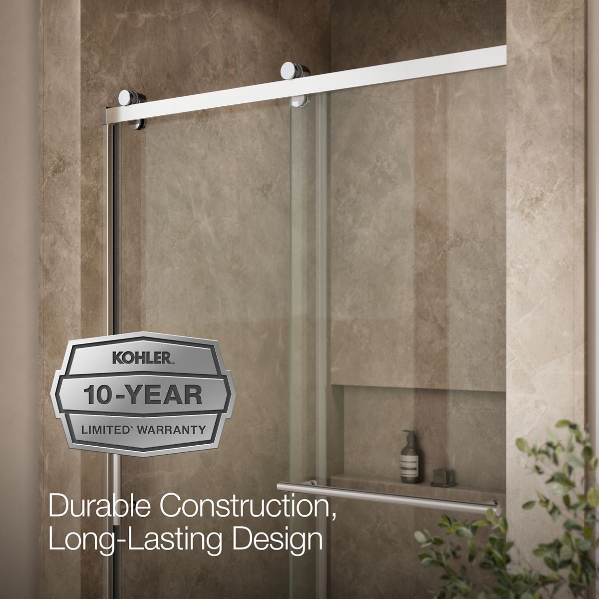 44946-rely-77-h-sliding-shower-door-with-3-8-thick-glass-6.jpg Rely® 77" H sliding shower door with 3/8"-thick glass