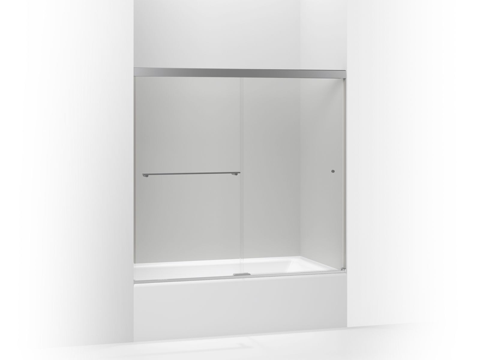 Revel® 62" H sliding bath door with 5/16"-thick glass