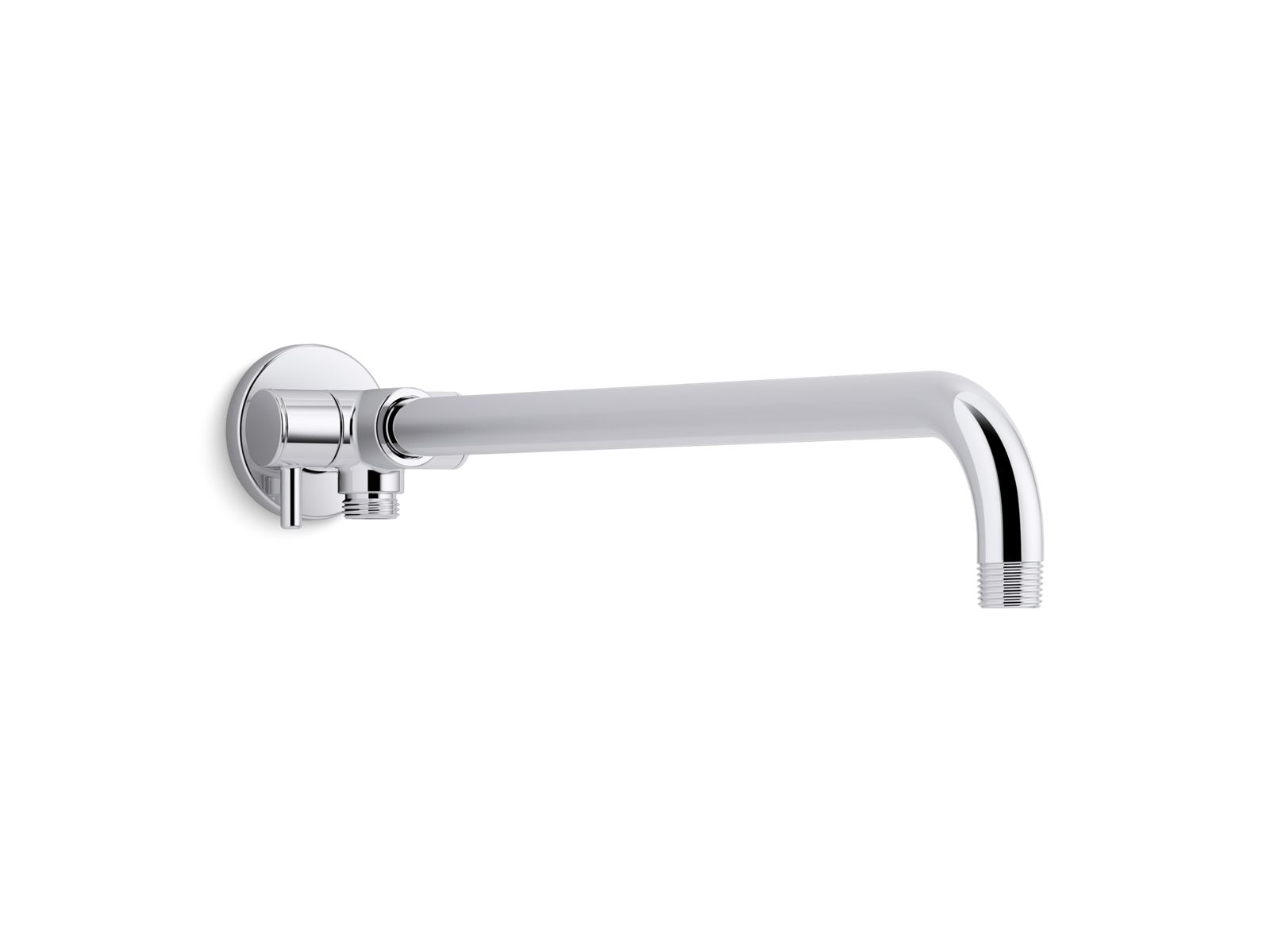 Wall-mount rainhead arm with 3-way diverter