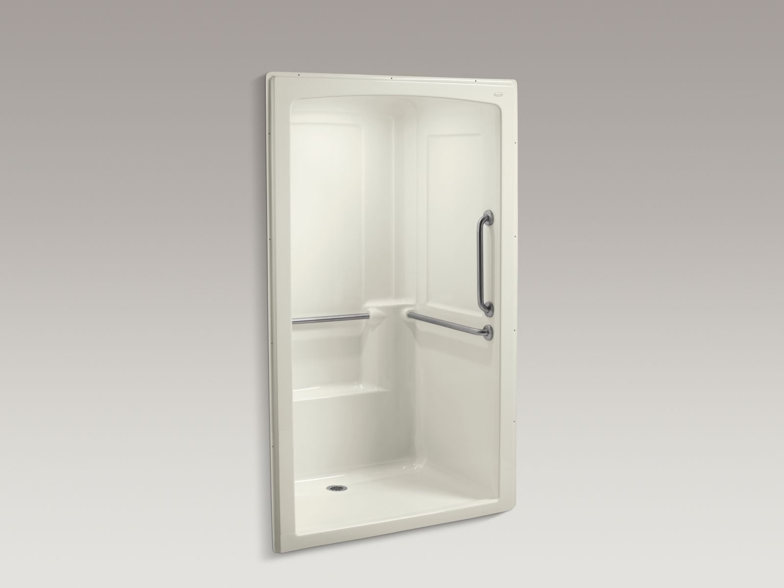 45097-freewill-r-52-x-37-1-2-x-84-barrier-free-commercial-shower-stall-with-brushed-stainless-steel-grab-bars-4.jpg Freewill(R) 52" x 37-1/2" x 84" barrier-free commercial shower stall with brushed stainless steel grab bars