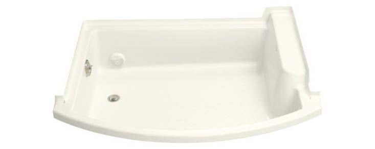 BodySpa eight-jet system, alcove footbath, left-hand drain