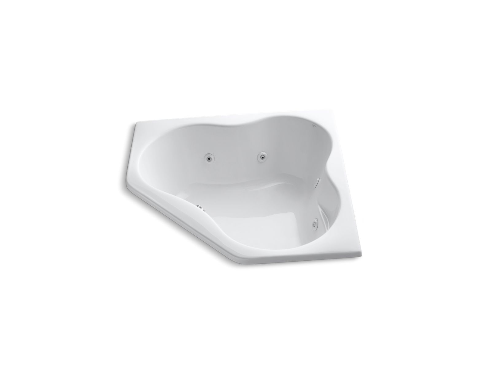 5454 54" x 54" drop-in whirlpool with custom pump location