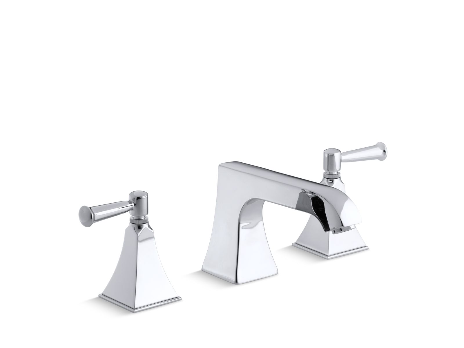 Memoirs® Stately Deck-mount bath faucet trim with non-diverter spout and lever handles, valve not included