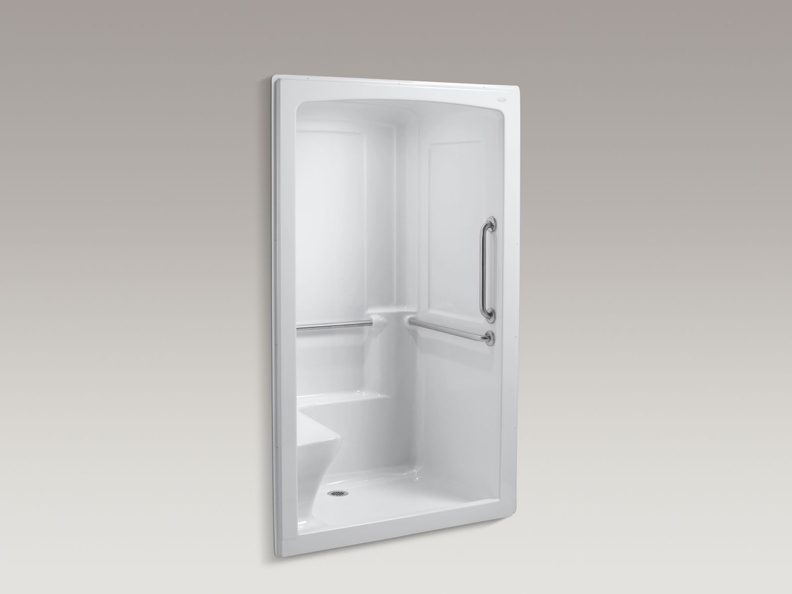45810-freewill-r-52-x-37-1-2-x-84-barrier-free-commercial-shower-stall-with-brushed-stainless-steel-grab-bars-and-seat-on-left-1.jpg Freewill(R) 52" x 37-1/2" x 84" barrier-free commercial shower stall with brushed stainless steel grab bars and seat on left