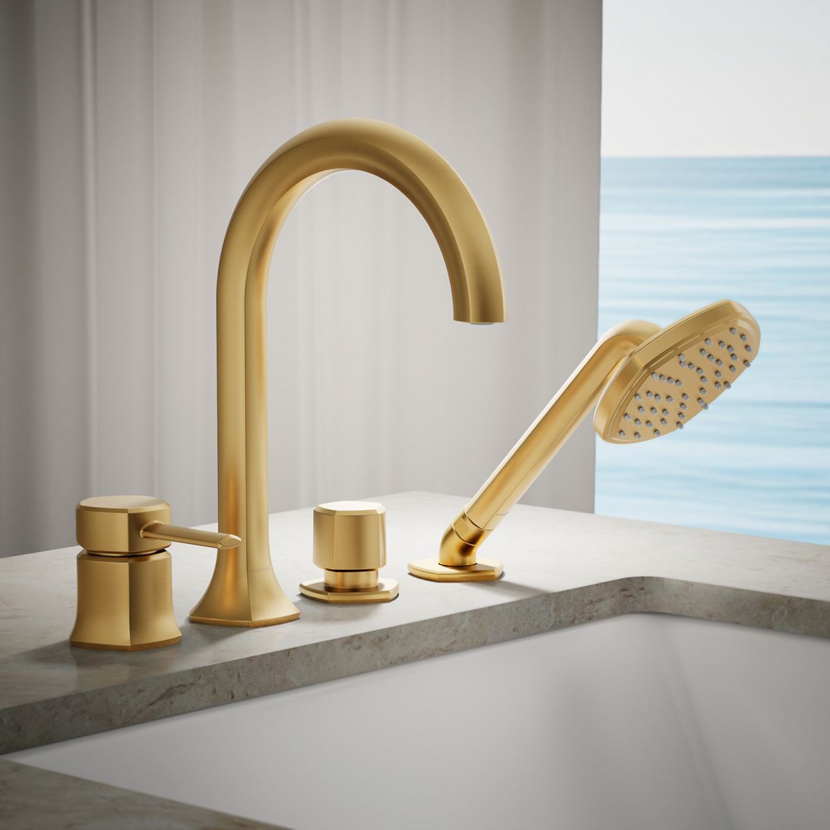 45848-occasion-deck-mount-handshower-holder-and-two-way-diverter-valve-11.jpg Occasion® Deck-mount handshower holder and two-way diverter valve