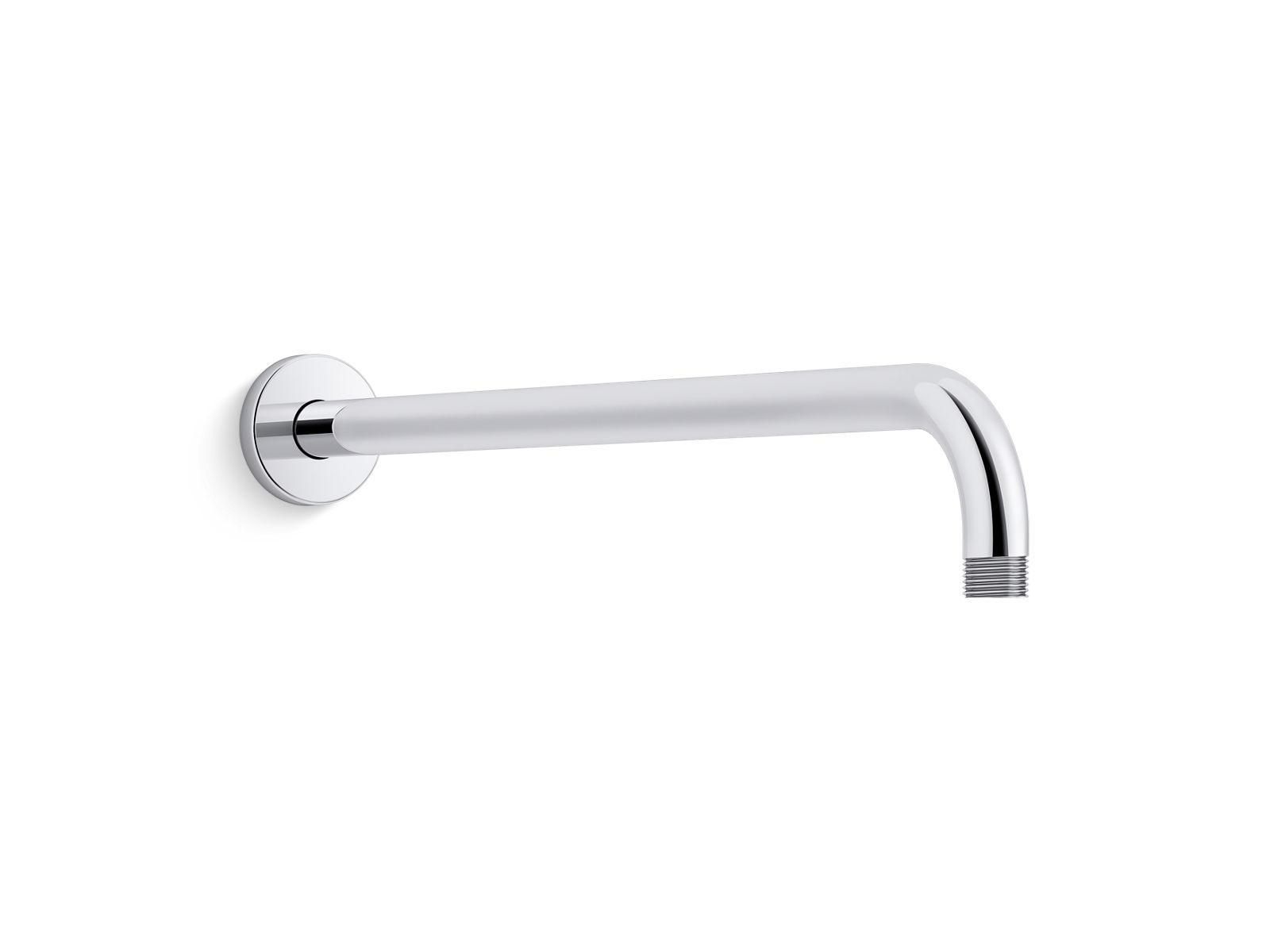 Statement® 19" wall-mount single-function rainhead arm and flange