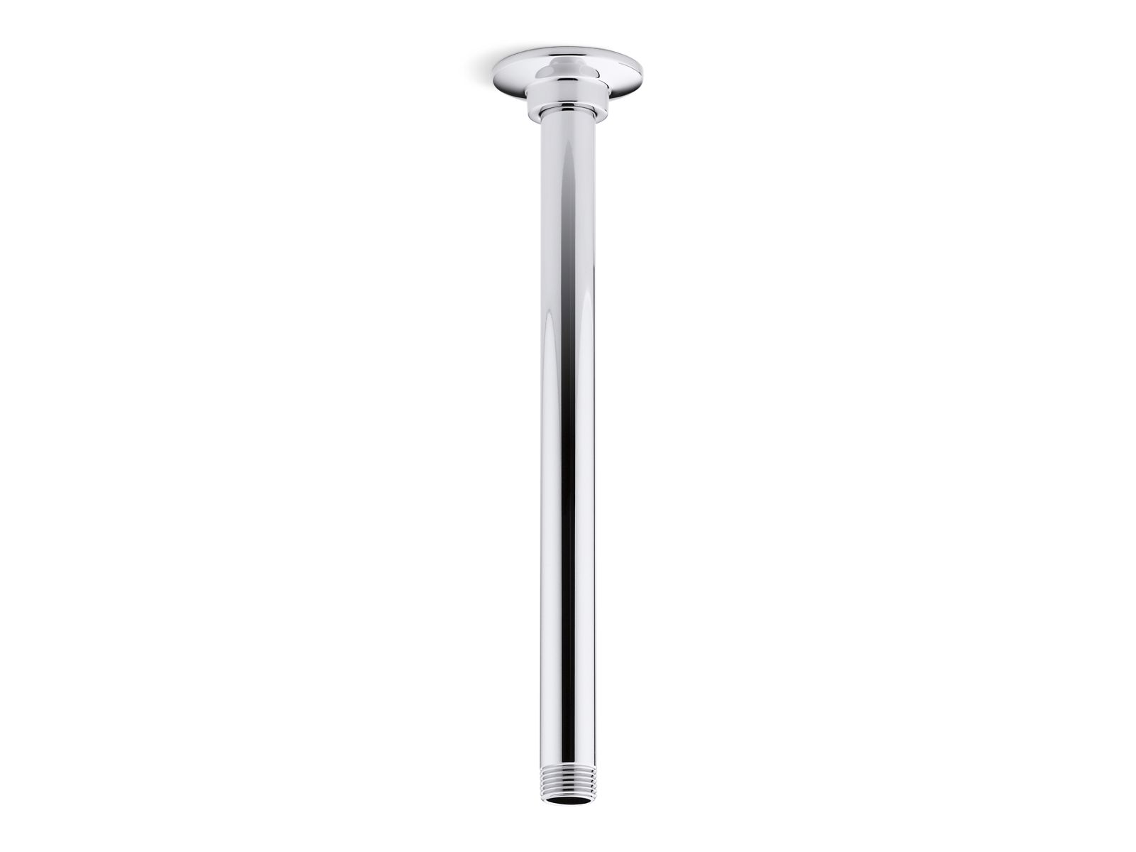 12" ceiling-mount single-function rainhead arm and flange