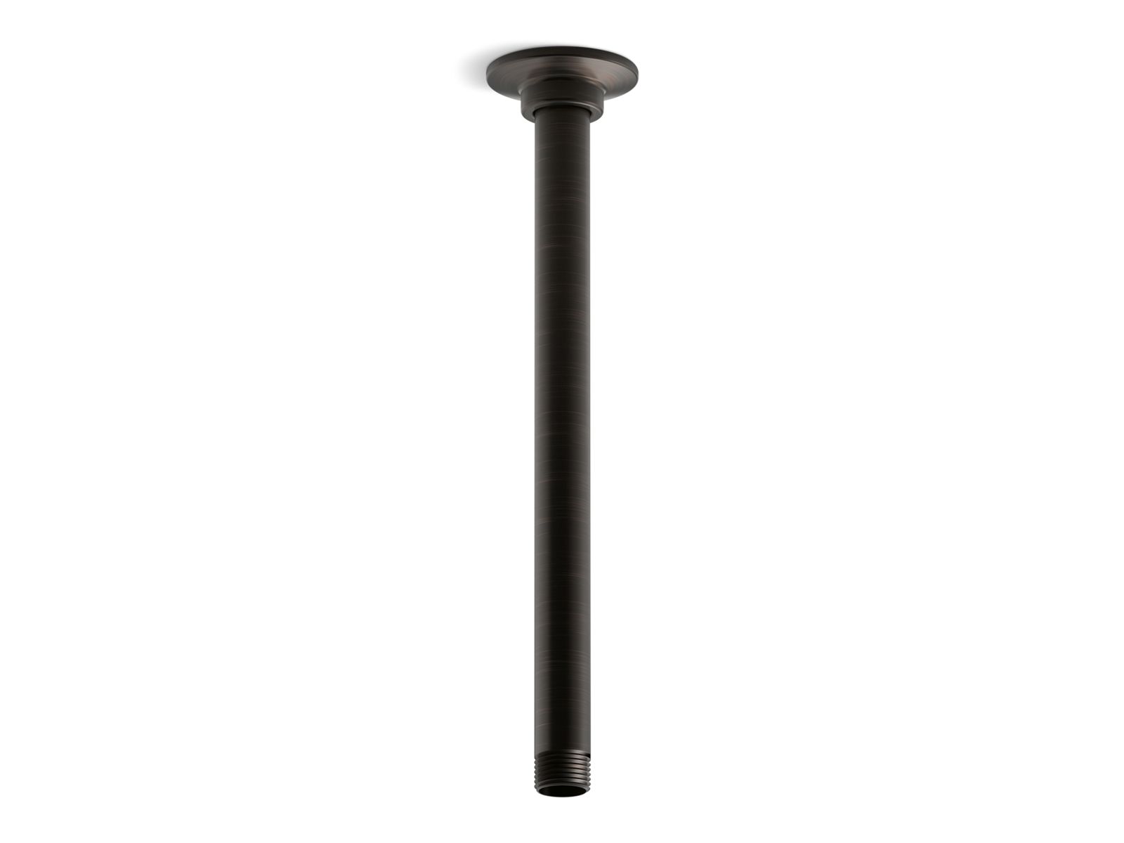 12" ceiling-mount single-function rainhead arm and flange