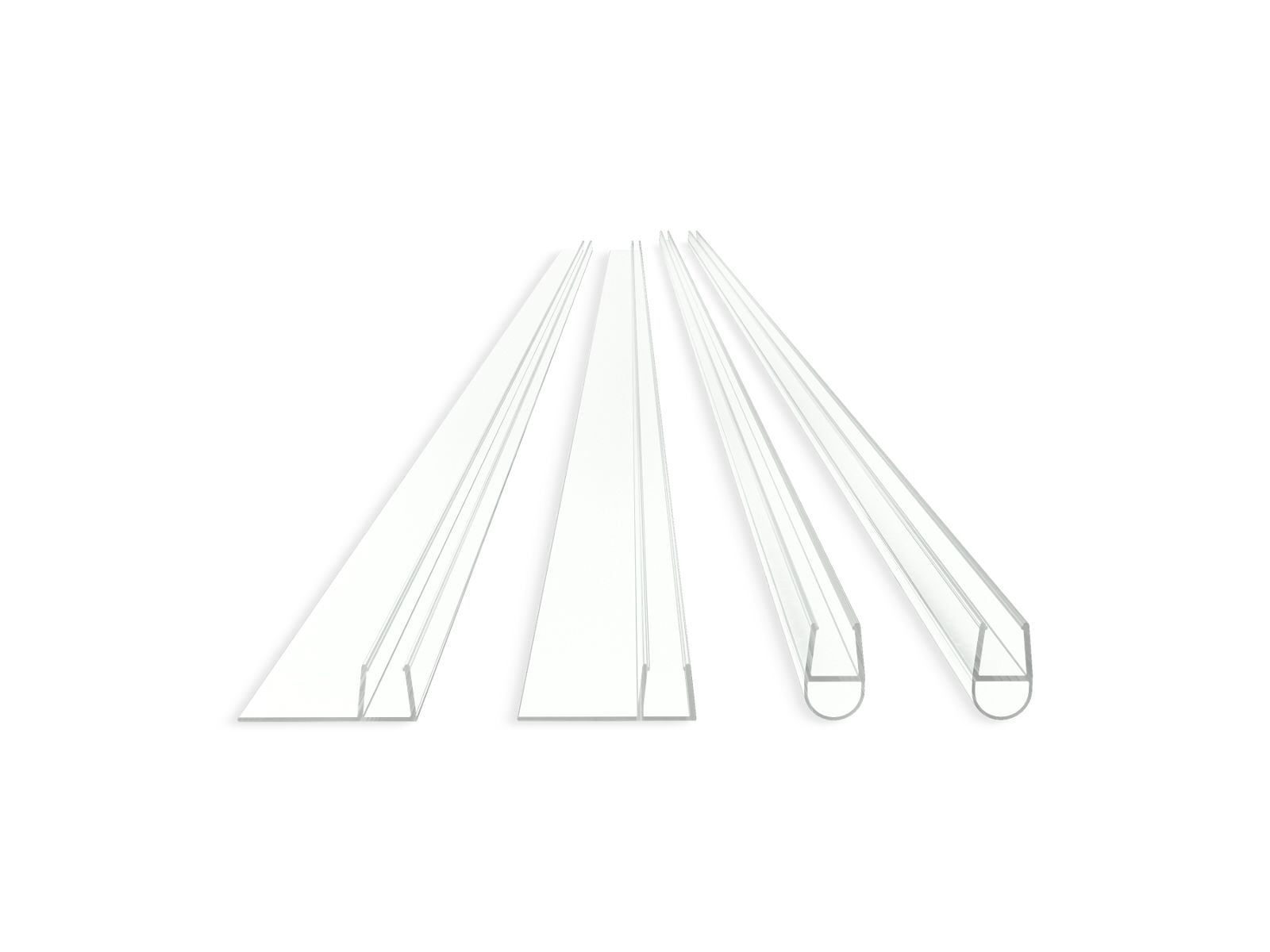 Sliding bath or shower door seal kit for 5/16"-thick glass