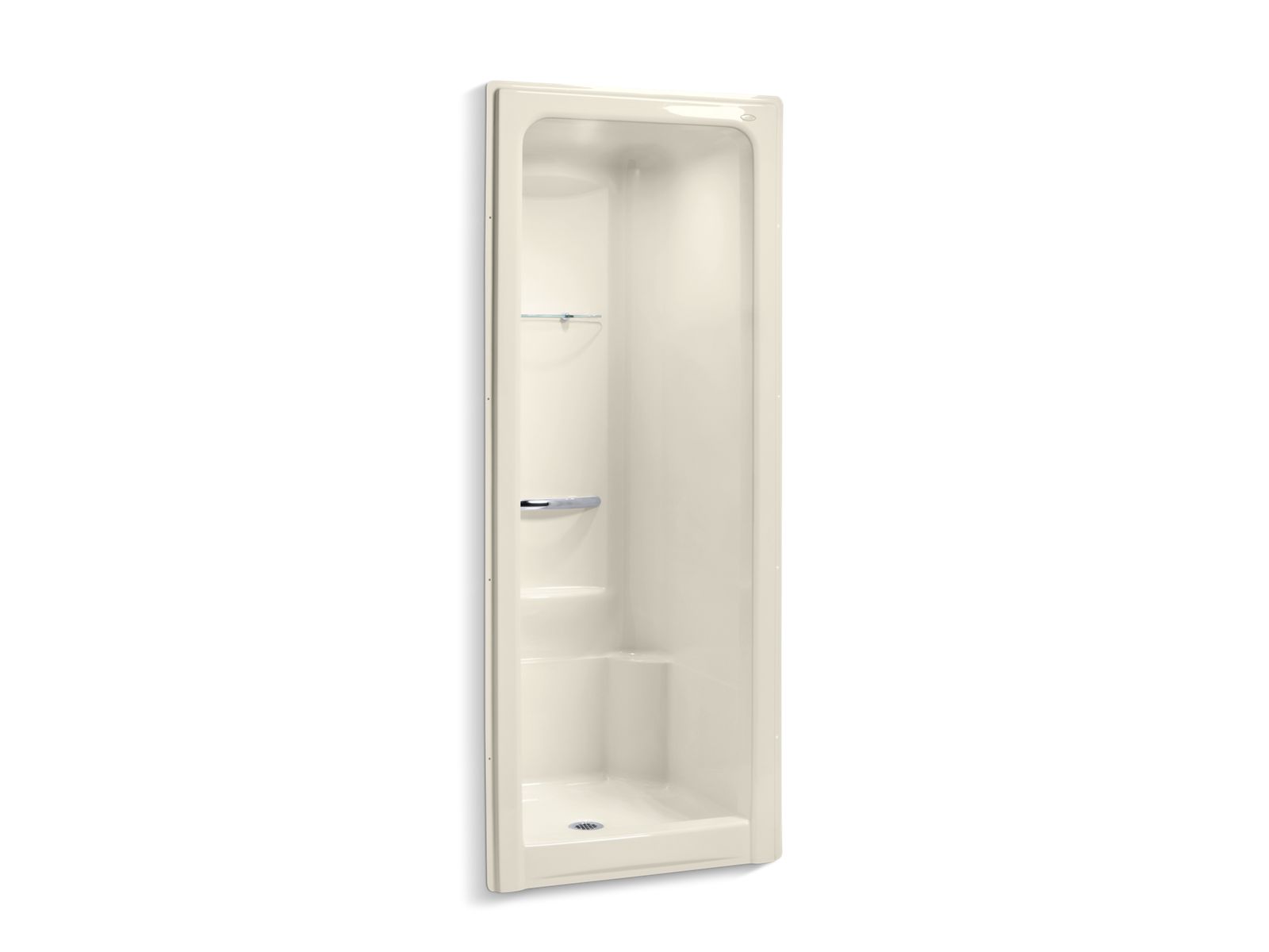 46548-sonata-36-x-36-1-2-x-90-center-drain-shower-stall-with-integral-high-dome-ceiling-requires-grab-bar-2.jpg Sonata® 36" x 36-1/2" x 90" center drain shower stall with integral high-dome ceiling, requires grab bar