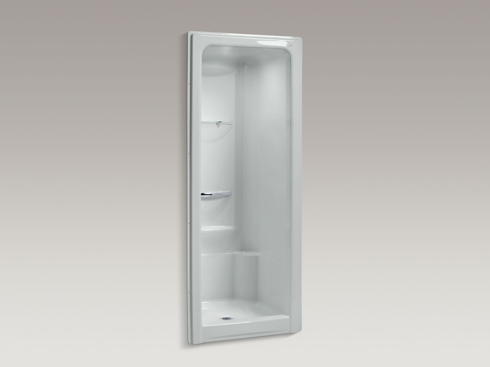 46548-sonata-36-x-36-1-2-x-90-center-drain-shower-stall-with-integral-high-dome-ceiling-requires-grab-bar-3.jpg Sonata® 36" x 36-1/2" x 90" center drain shower stall with integral high-dome ceiling, requires grab bar