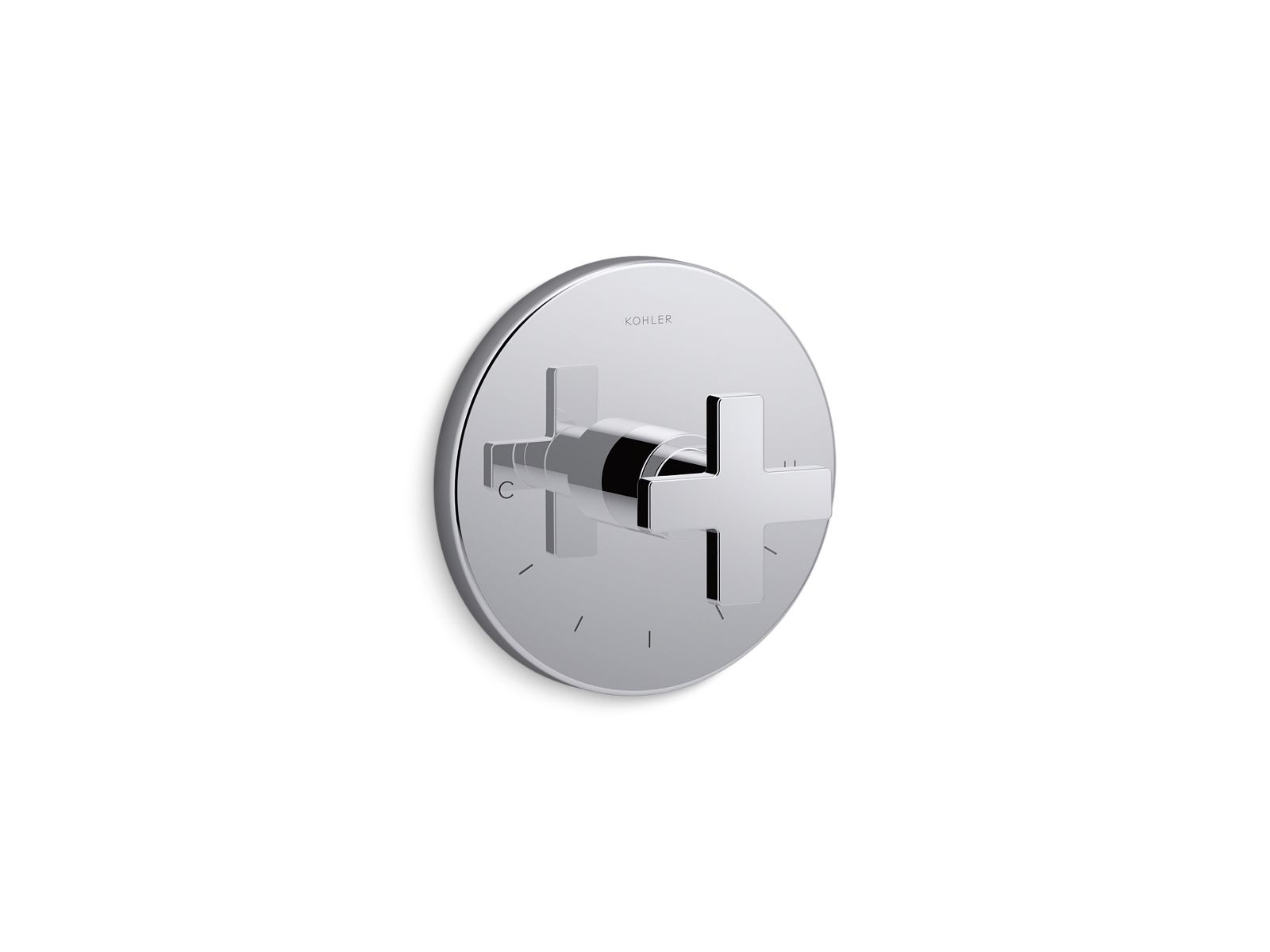 Composed® MasterShower® temperature control valve trim with cross handle