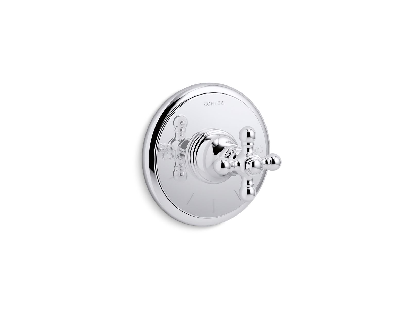 Artifacts® MasterShower® temperature control valve trim with cross handle
